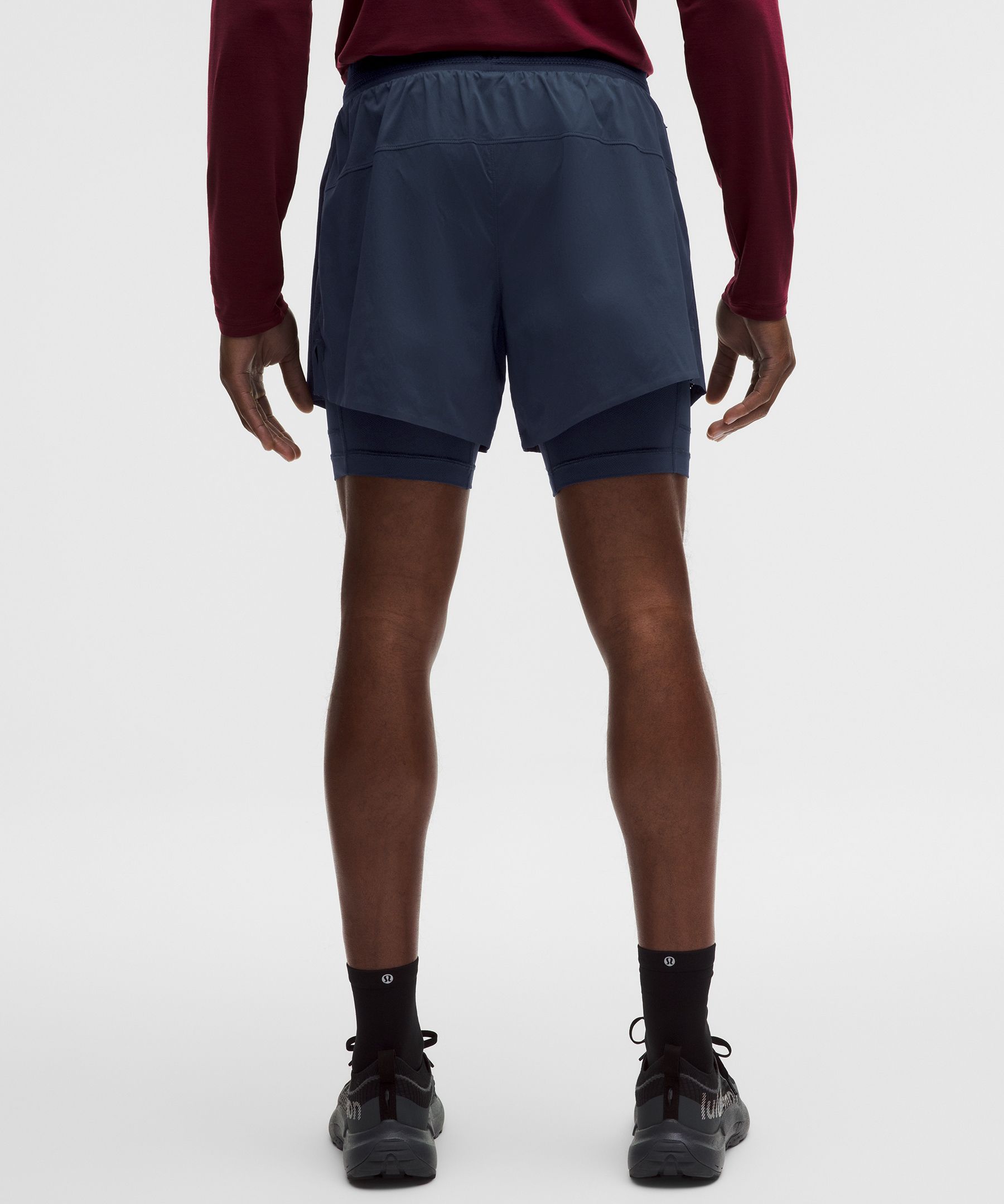 Perforated Lined Running Short 5"