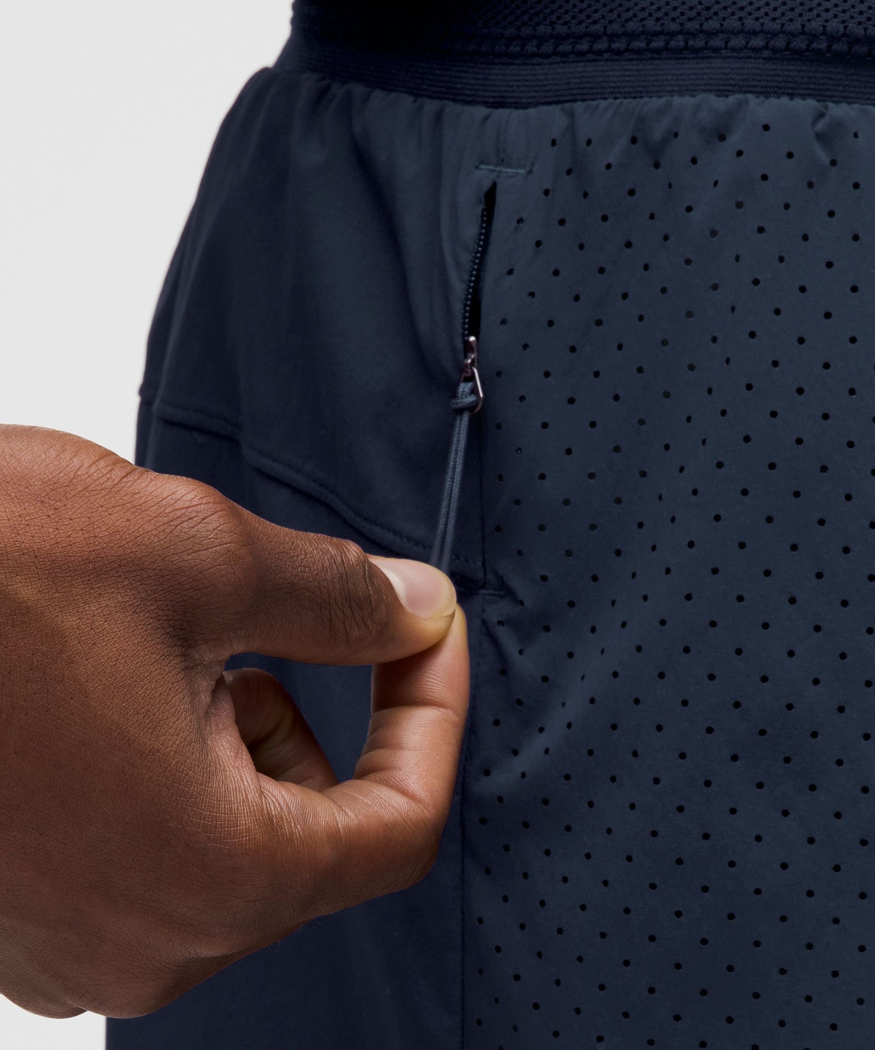 Perforated Lined Running Short 5"