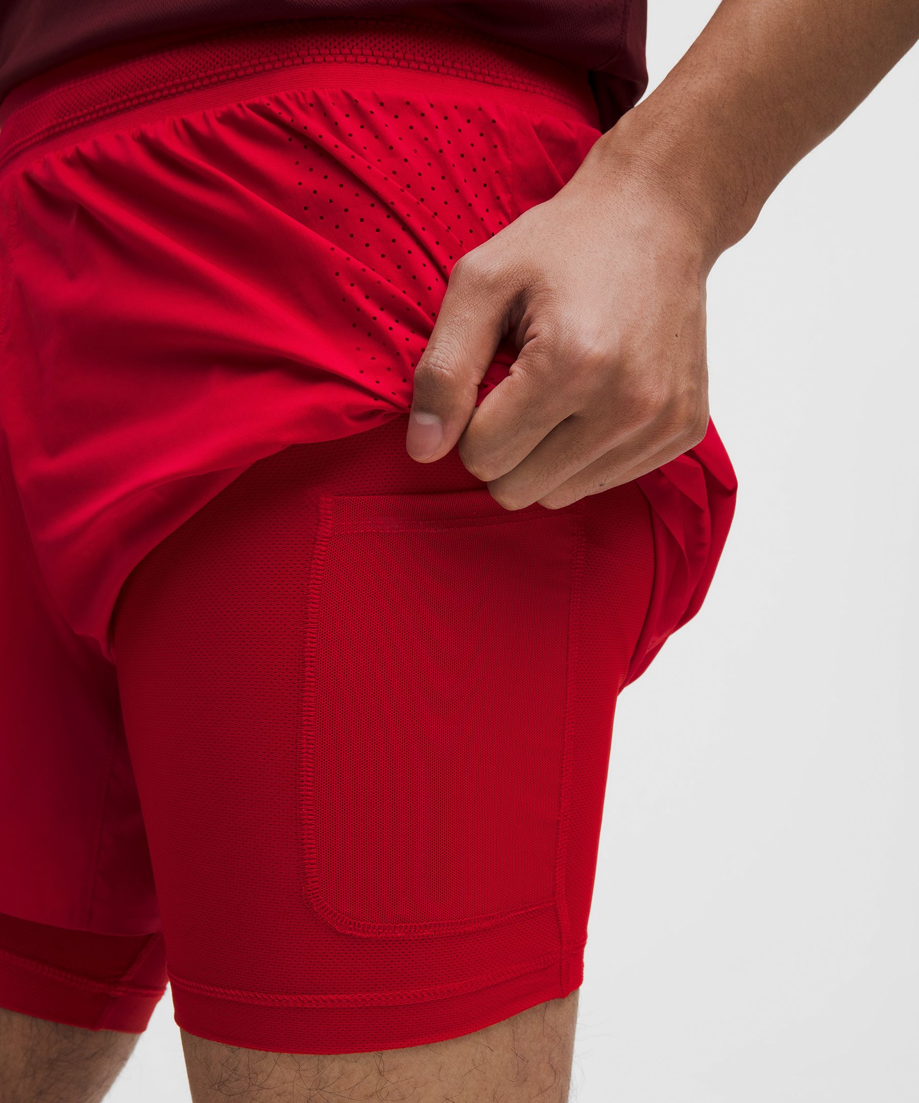 Perforated Lined Running Short 5"