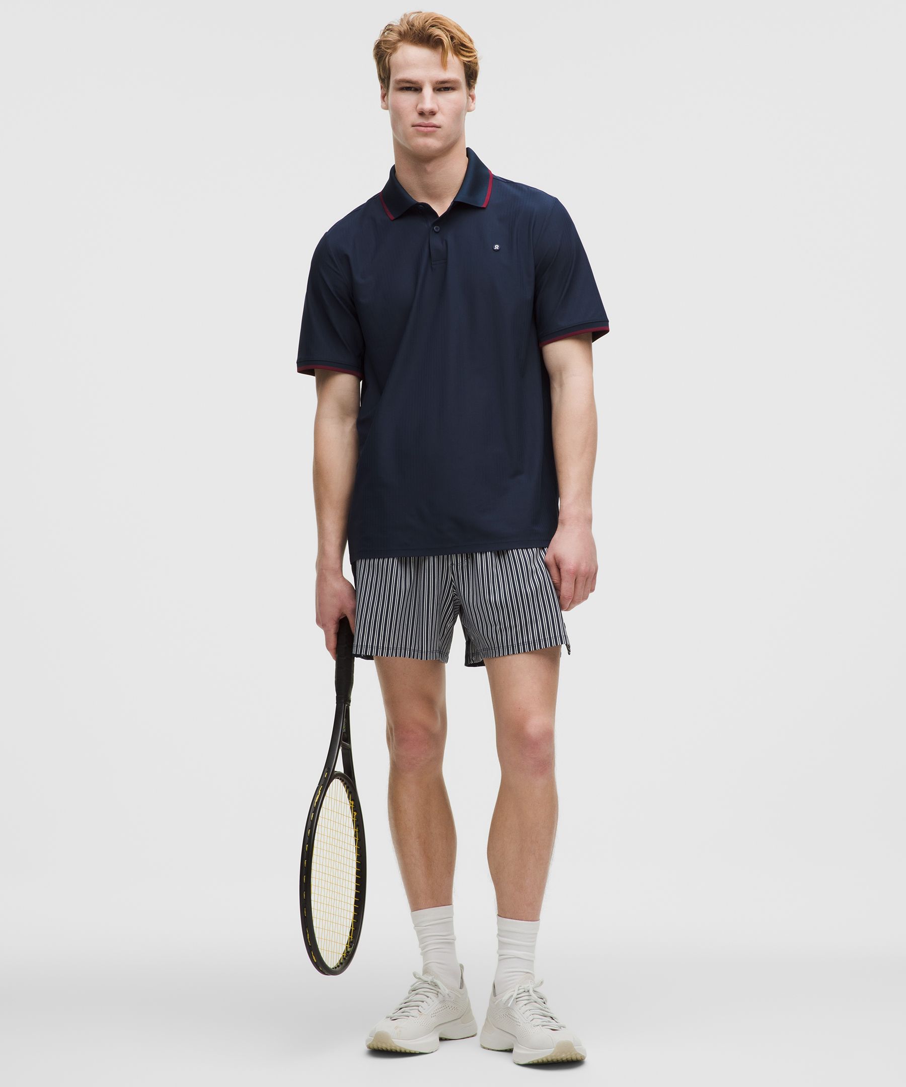 Mesh-Panelled Tennis Short 5"