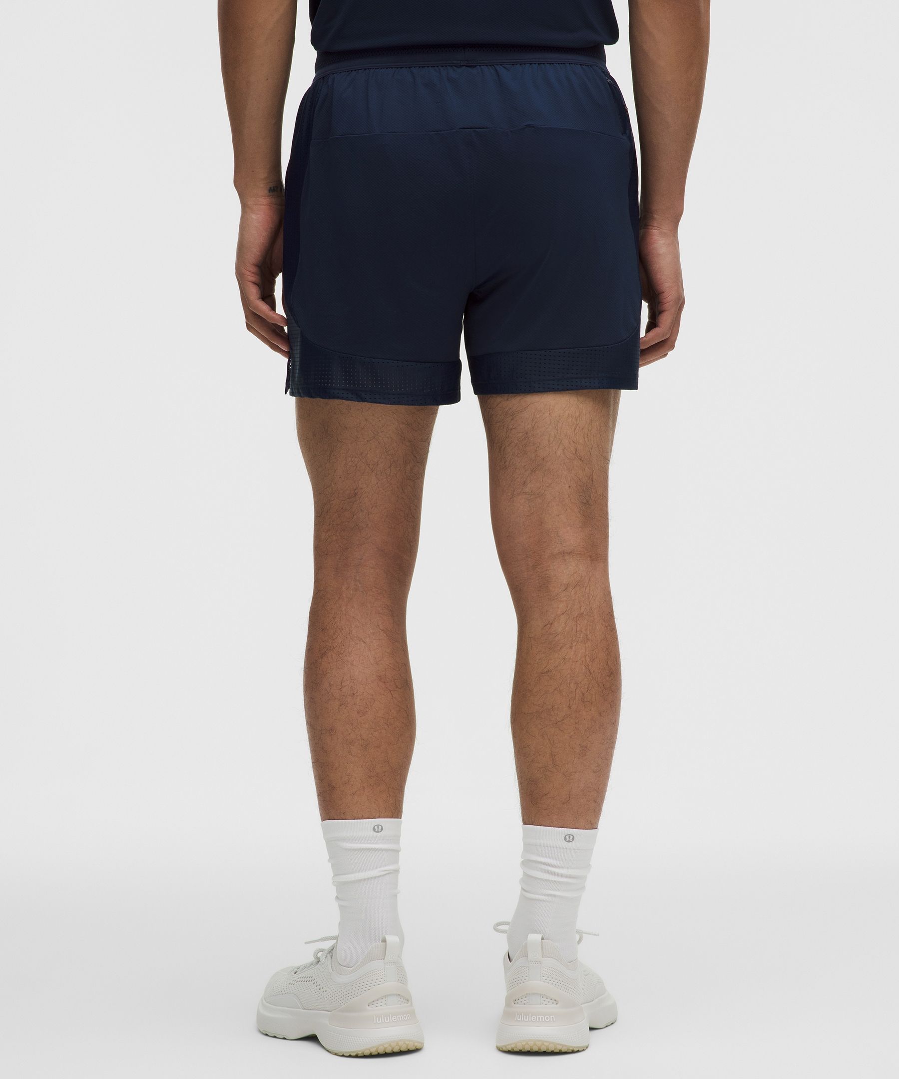 Short de tennis &agrave; empi&egrave;cements en maille 13 cm