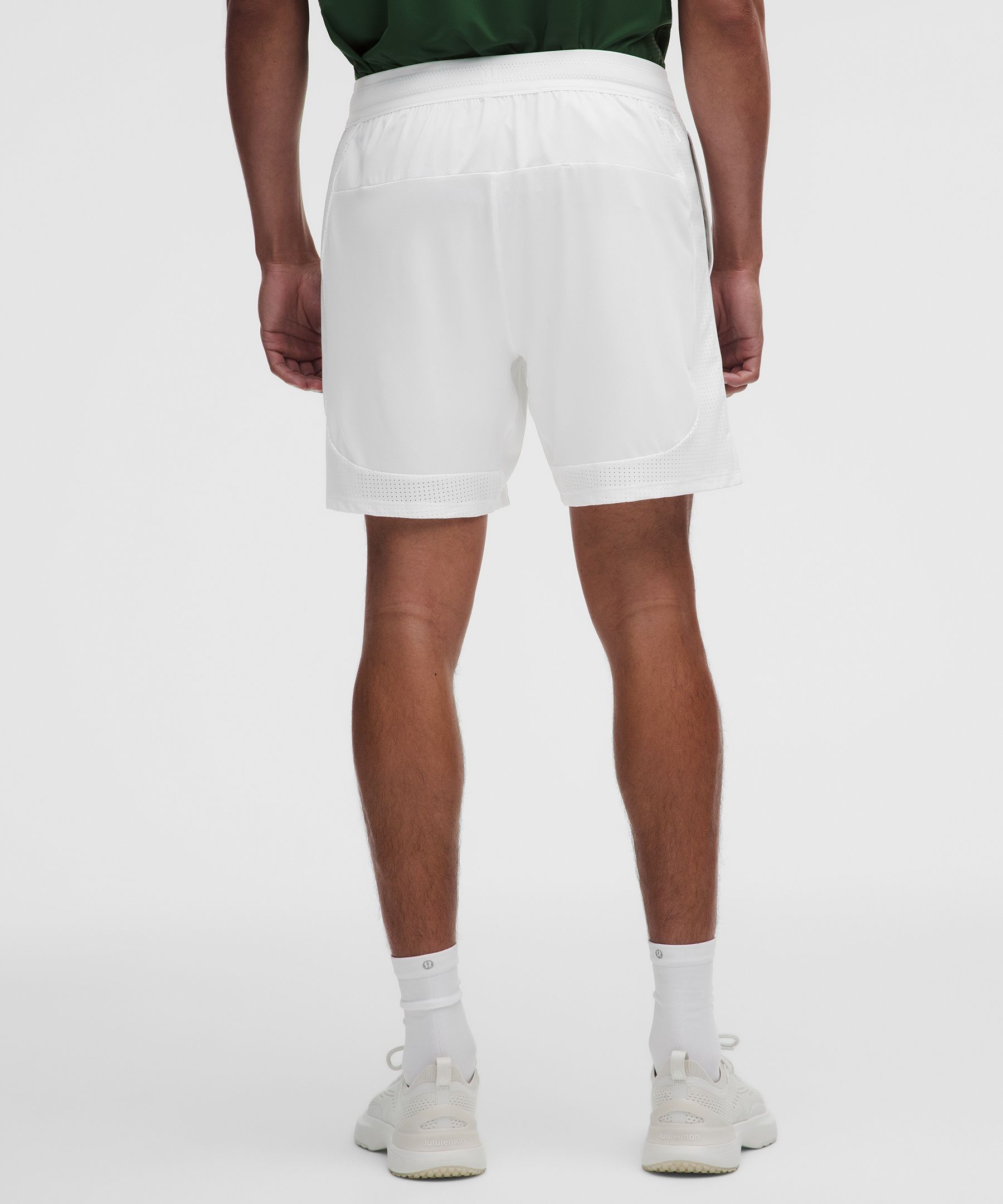 Short de tennis &agrave; empi&egrave;cements en maille 18 cm