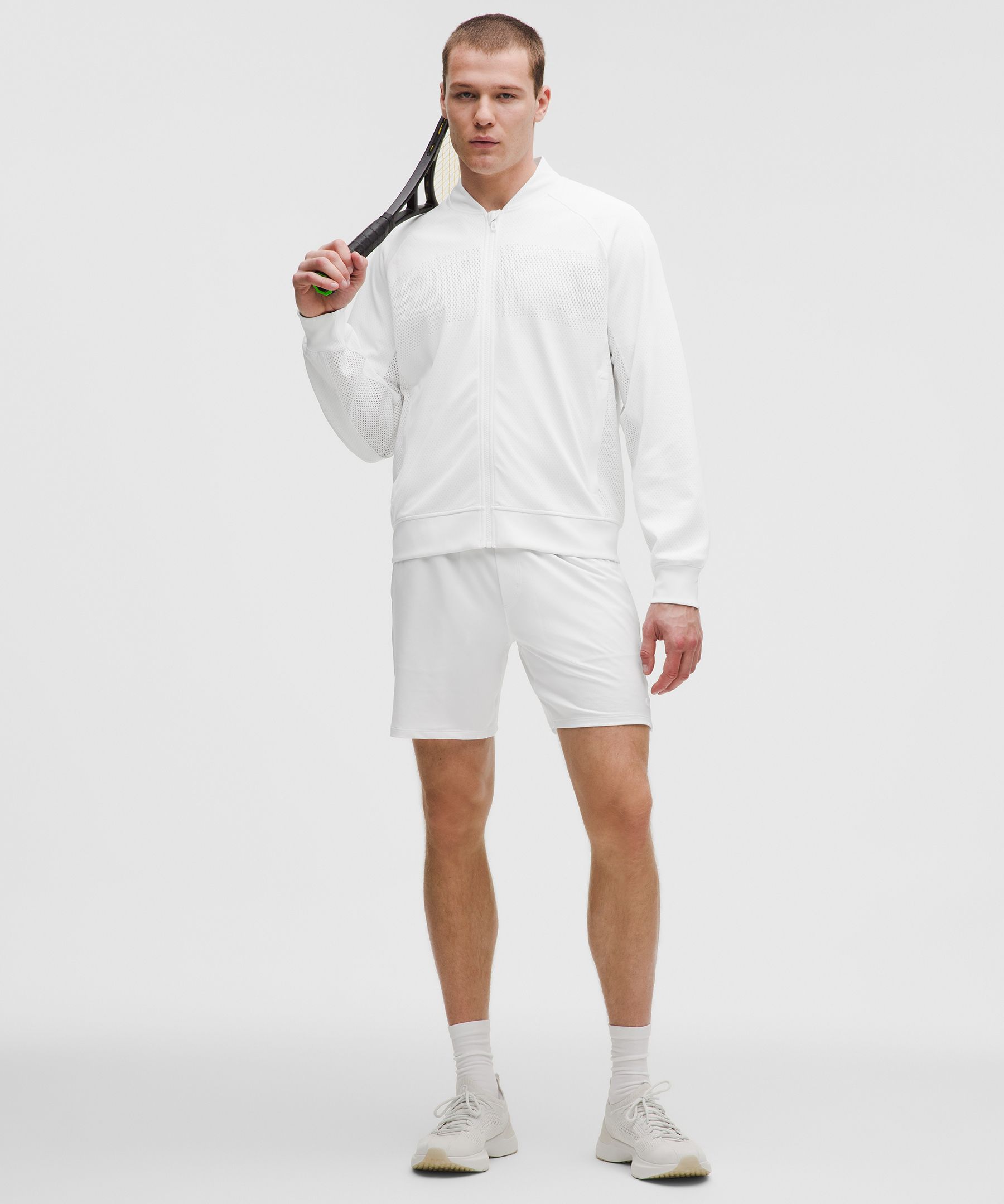 Mesh-Panelled Tennis Short 7"