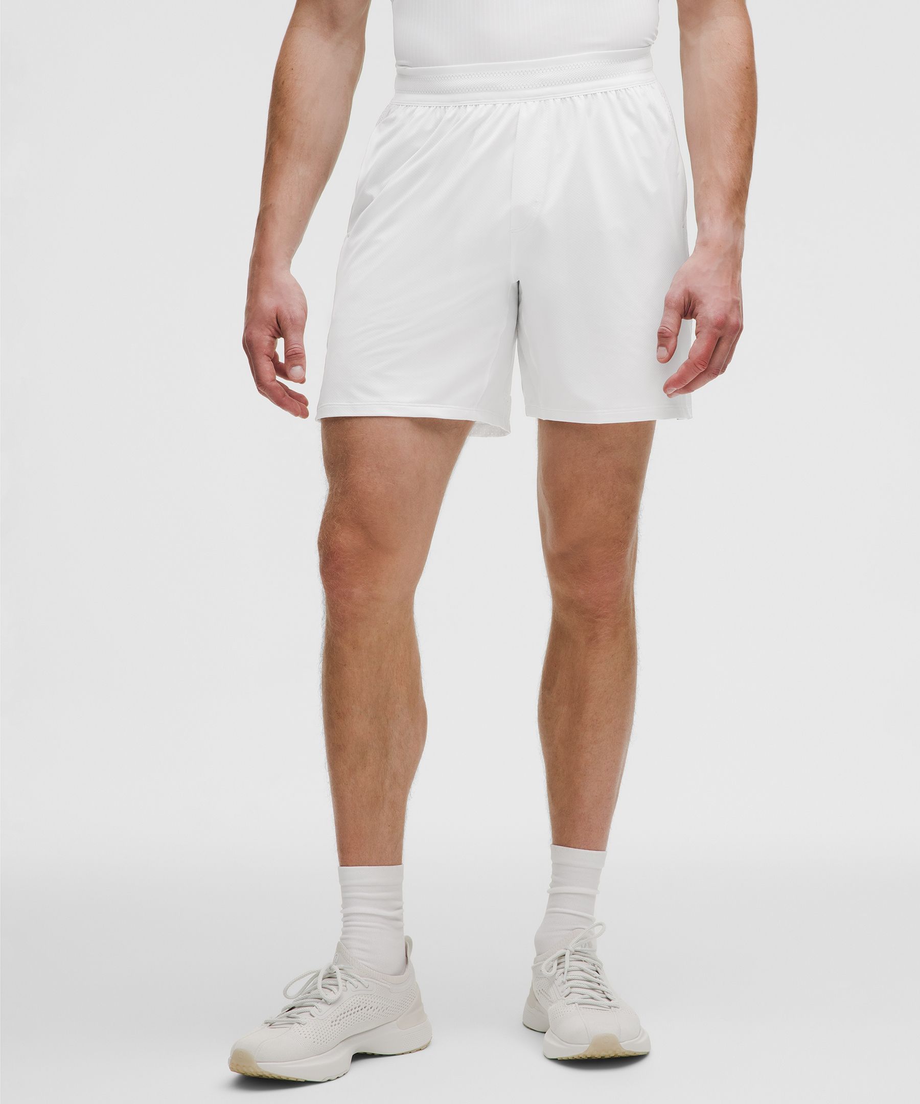 Mesh-Panelled Tennis Short 7"