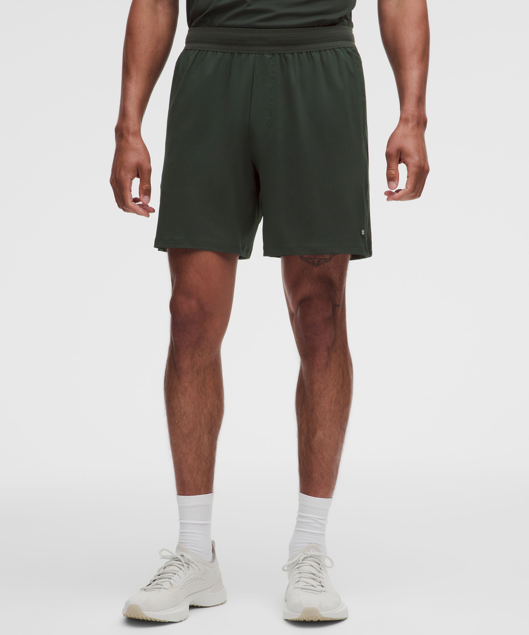 Mesh-Panelled Tennis Short 7"