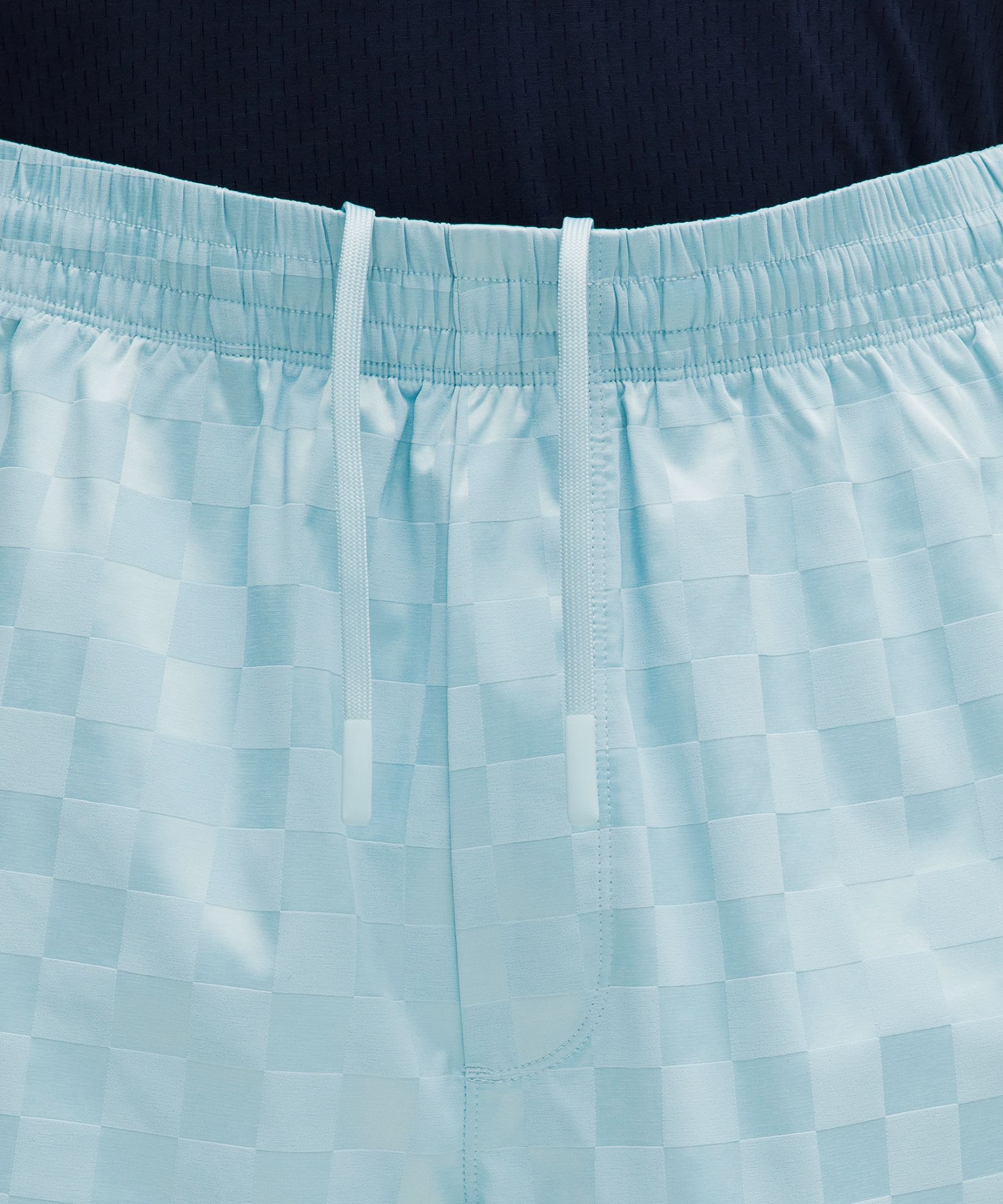 Checkerboard Satin Linerless Gym Short 7"