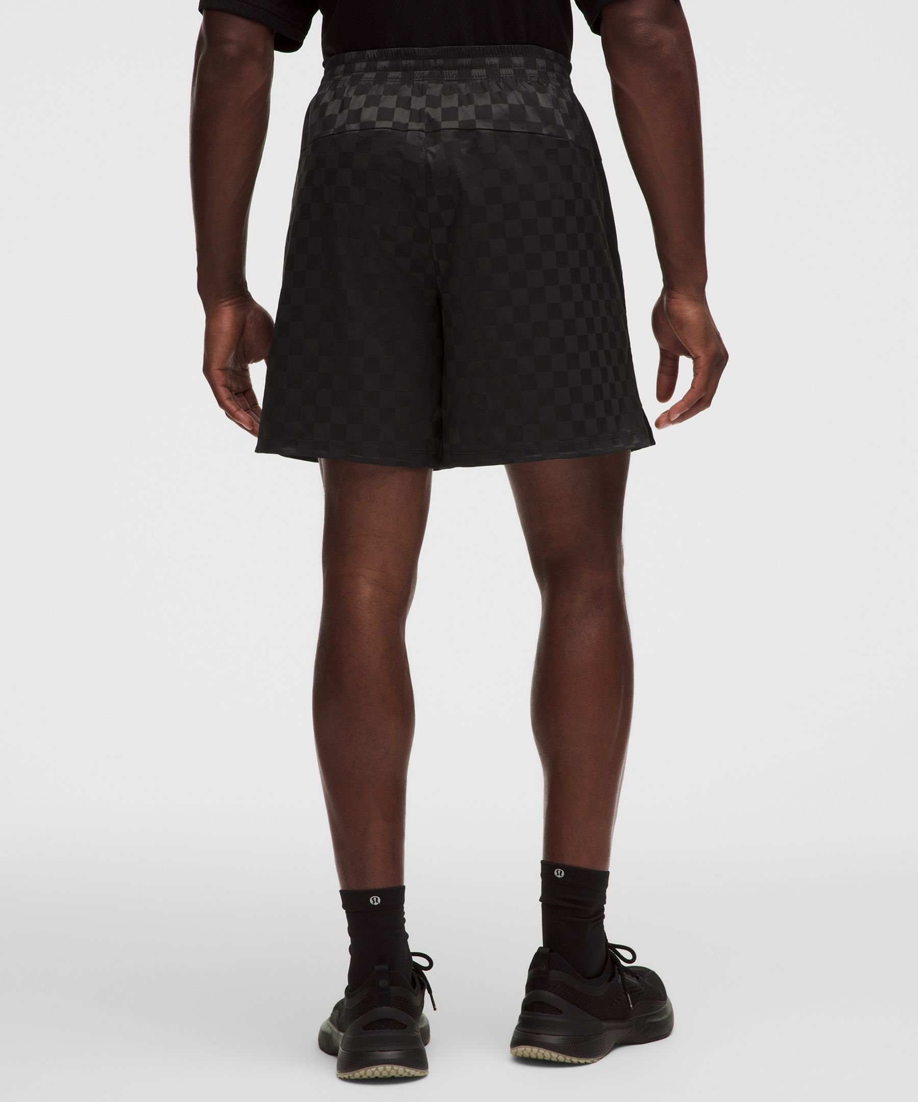 Checkerboard Satin Linerless Gym Short 7" - thumbnail 9