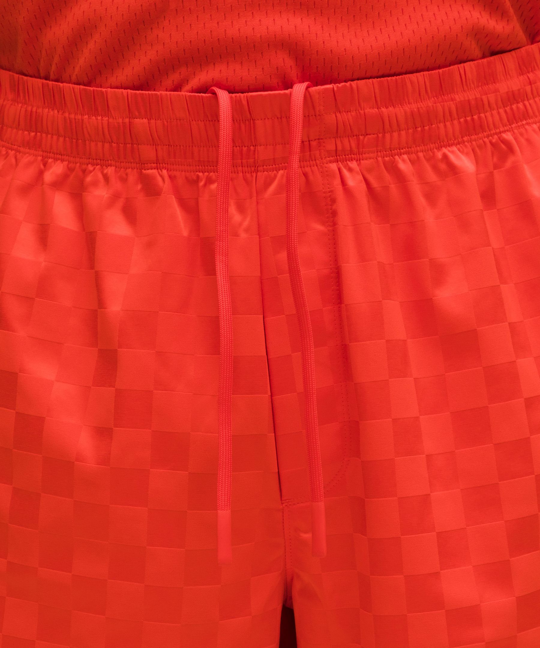 Checkerboard Satin Linerless Gym Short 7"