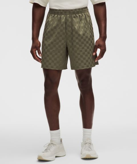 Мужские шорты Lululemon Checkerboard Satin атласные