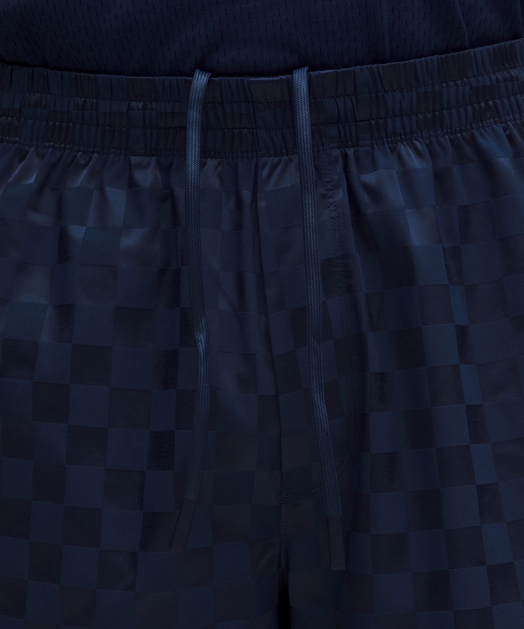 Checkerboard Satin Linerless Gym Short 7"