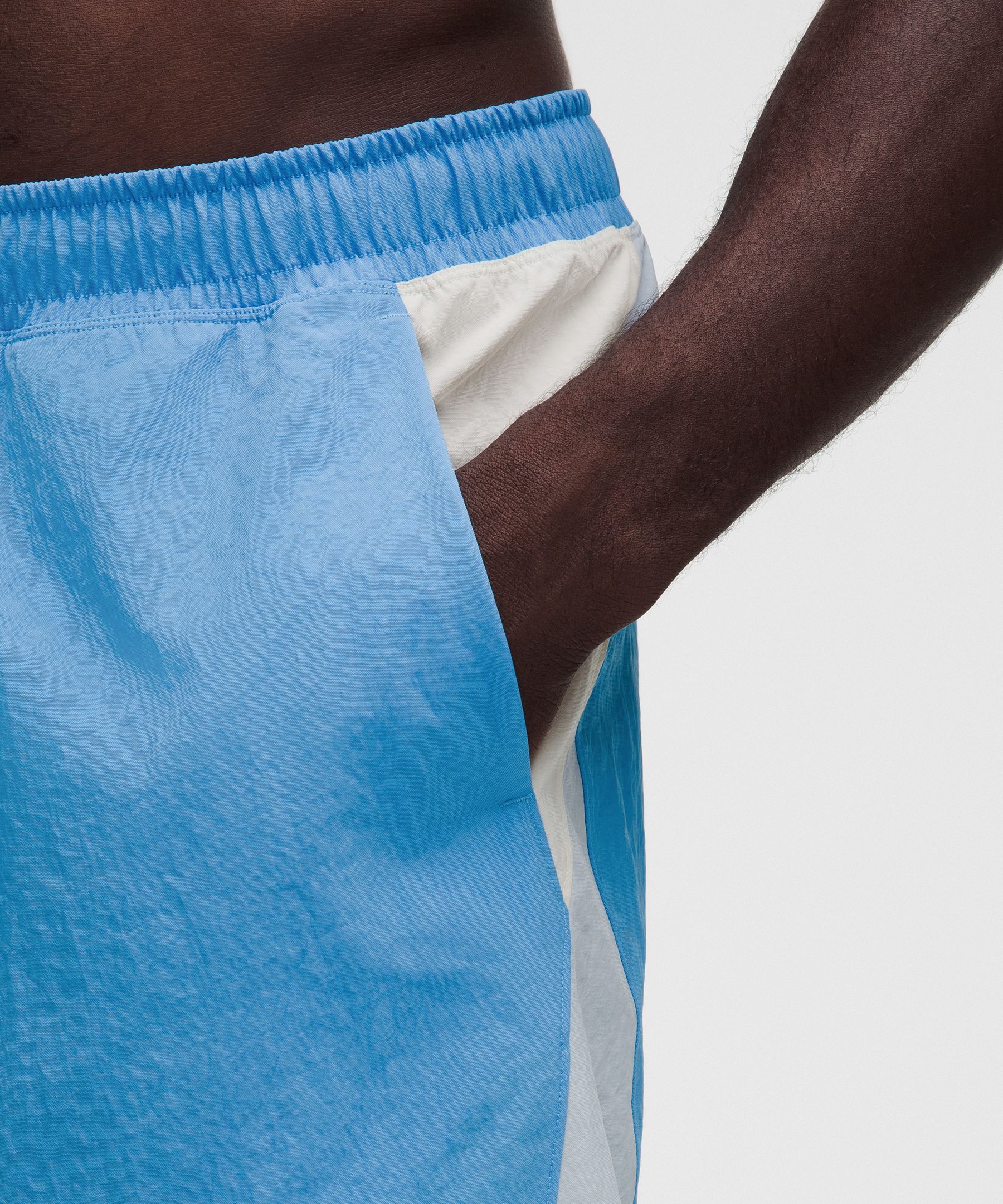 Short de bain en nylon froiss&eacute; 18 cm *Sans doublure