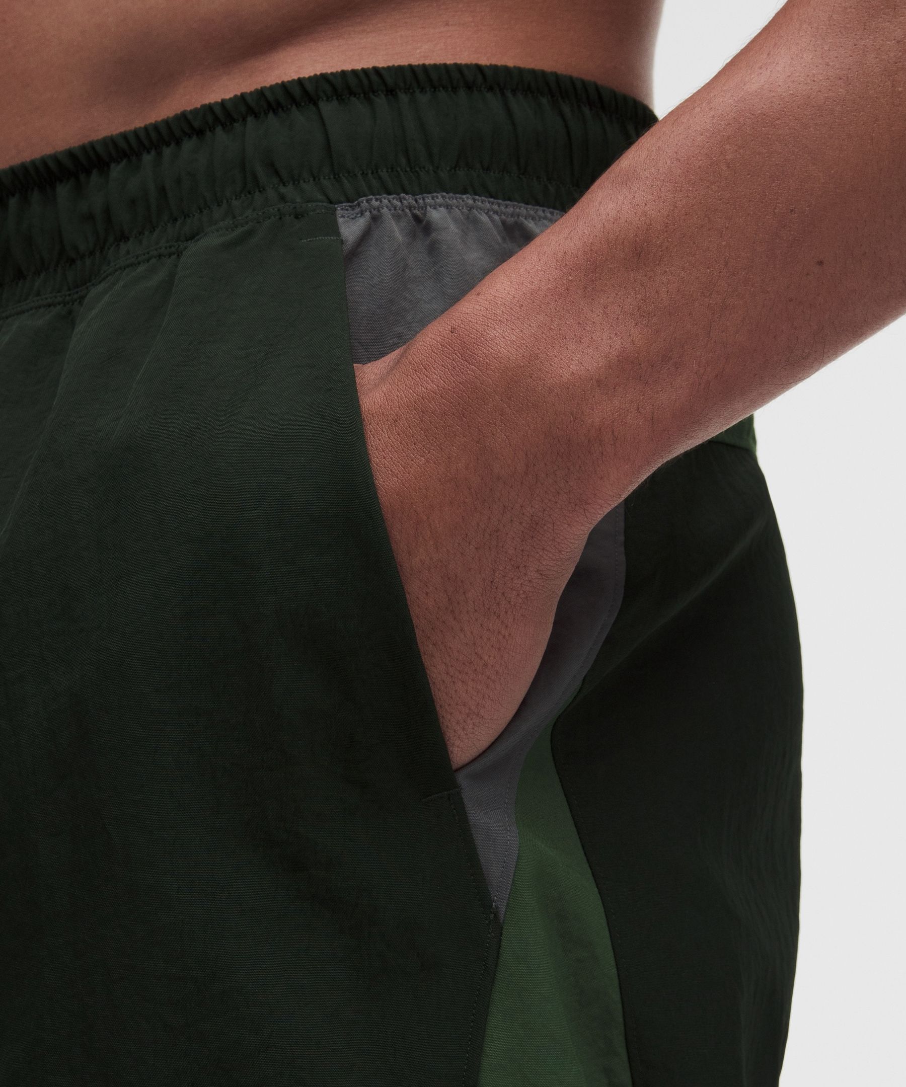 Short de bain en nylon froiss&eacute; 18 cm *Sans doublure