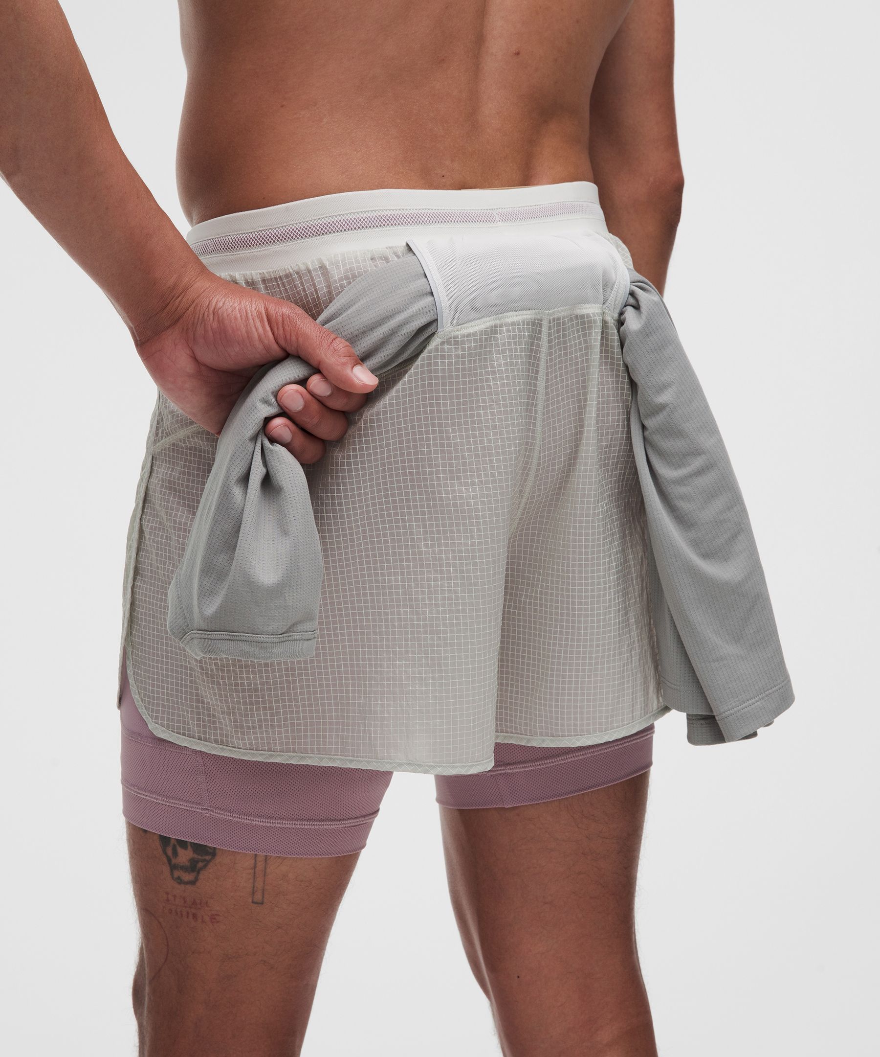 Pantalones cortos ultraligeros de tejido antidesgarros, con forro, para correr, 10&nbsp;cm