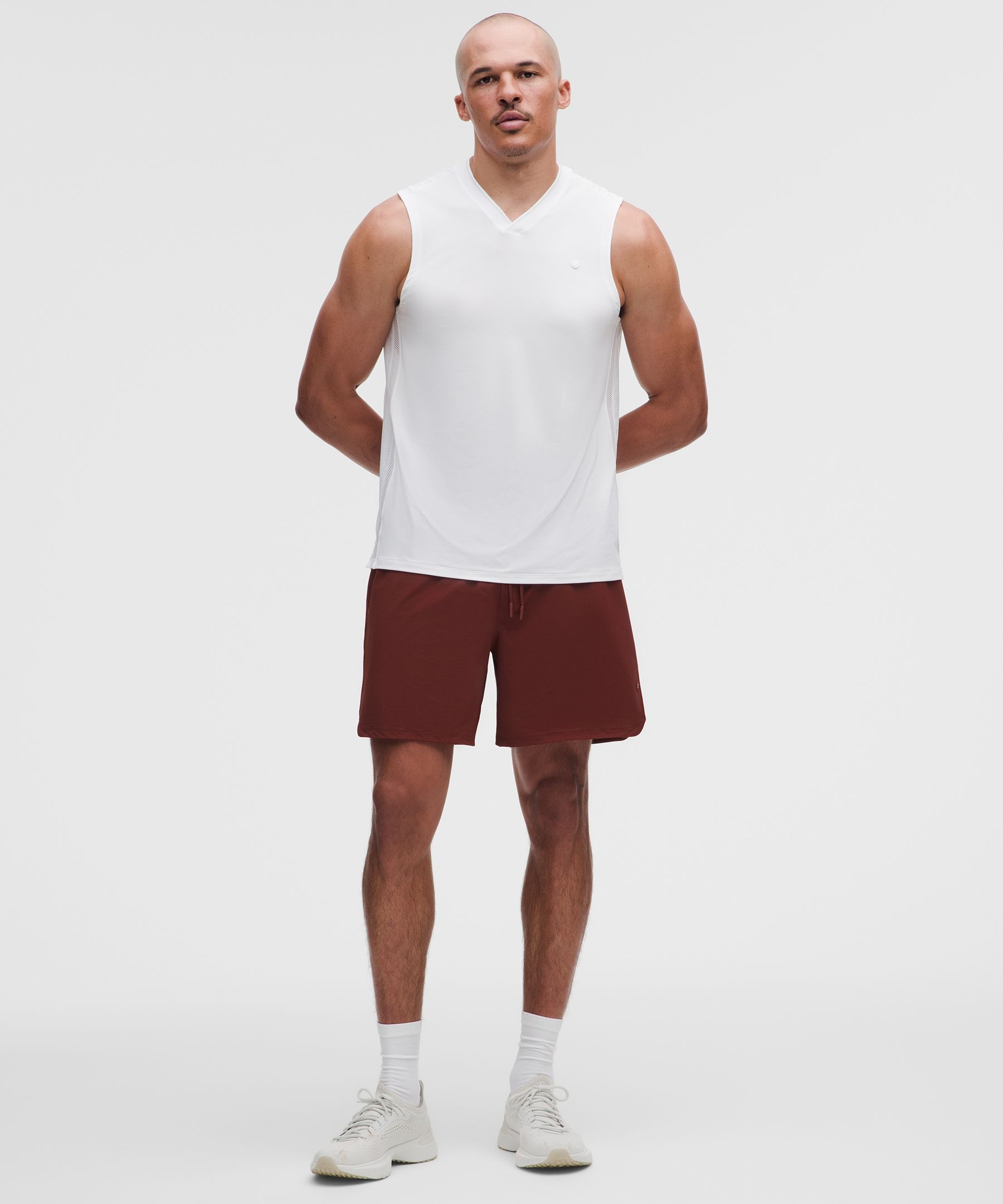 lululemon – Men’s Textured Swift Tennis Shorts – 7″ – Color Red/Burgundy – Size Medium