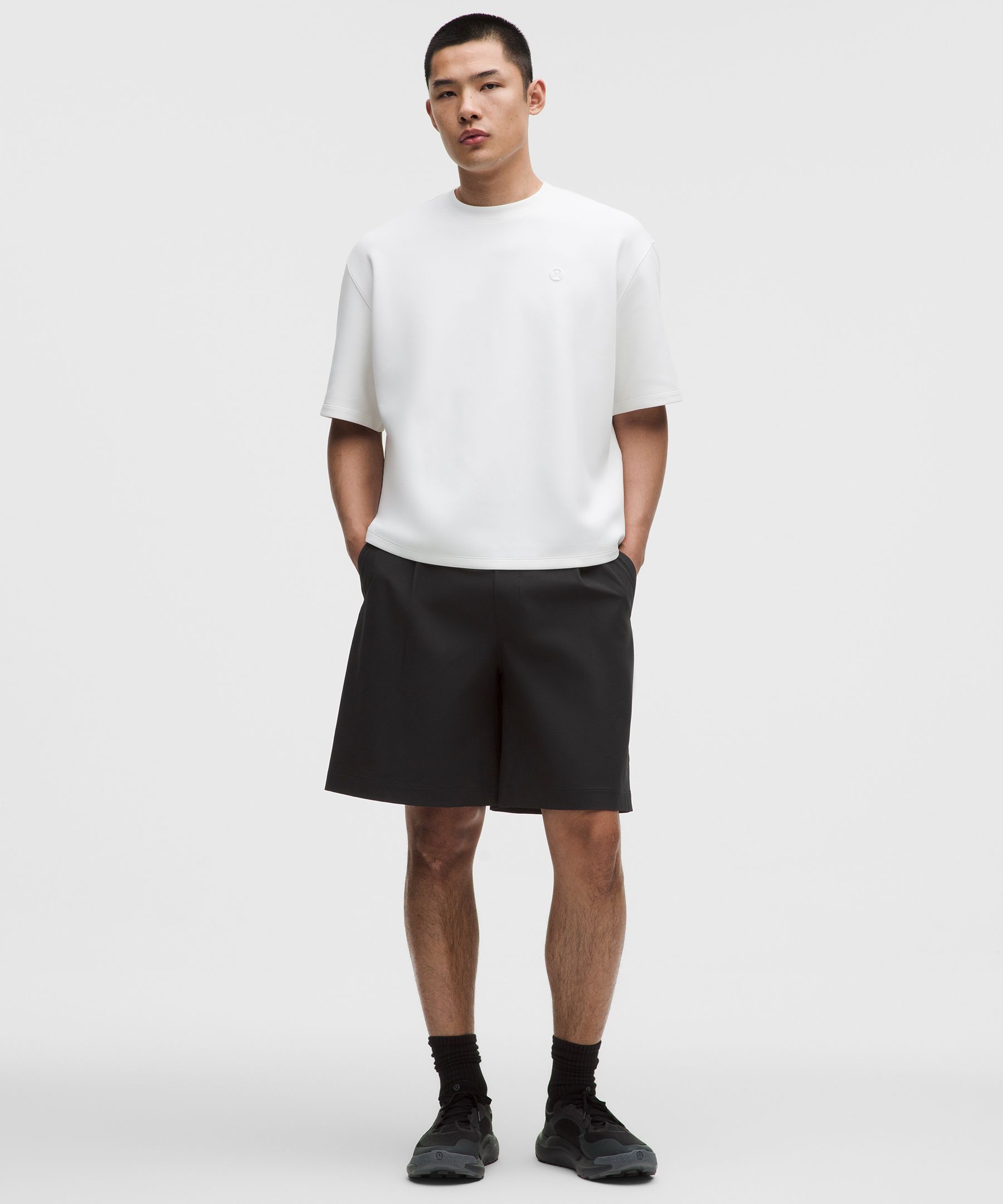 Stretch Swift Pull-On Pleated Short 9"