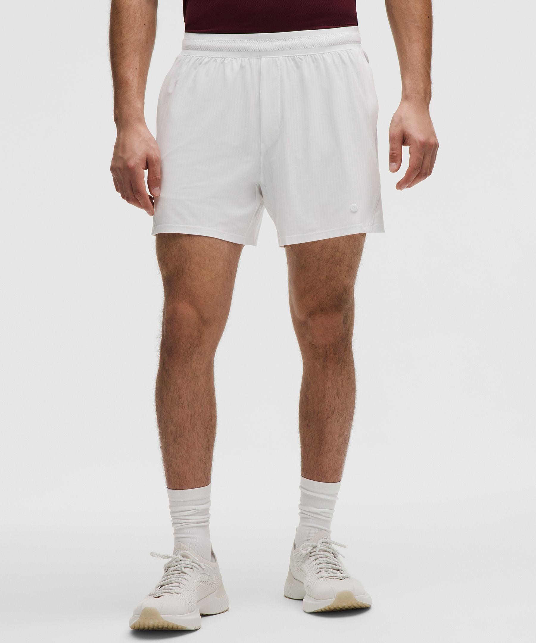 Shorts para tenis de malla rayada 5"