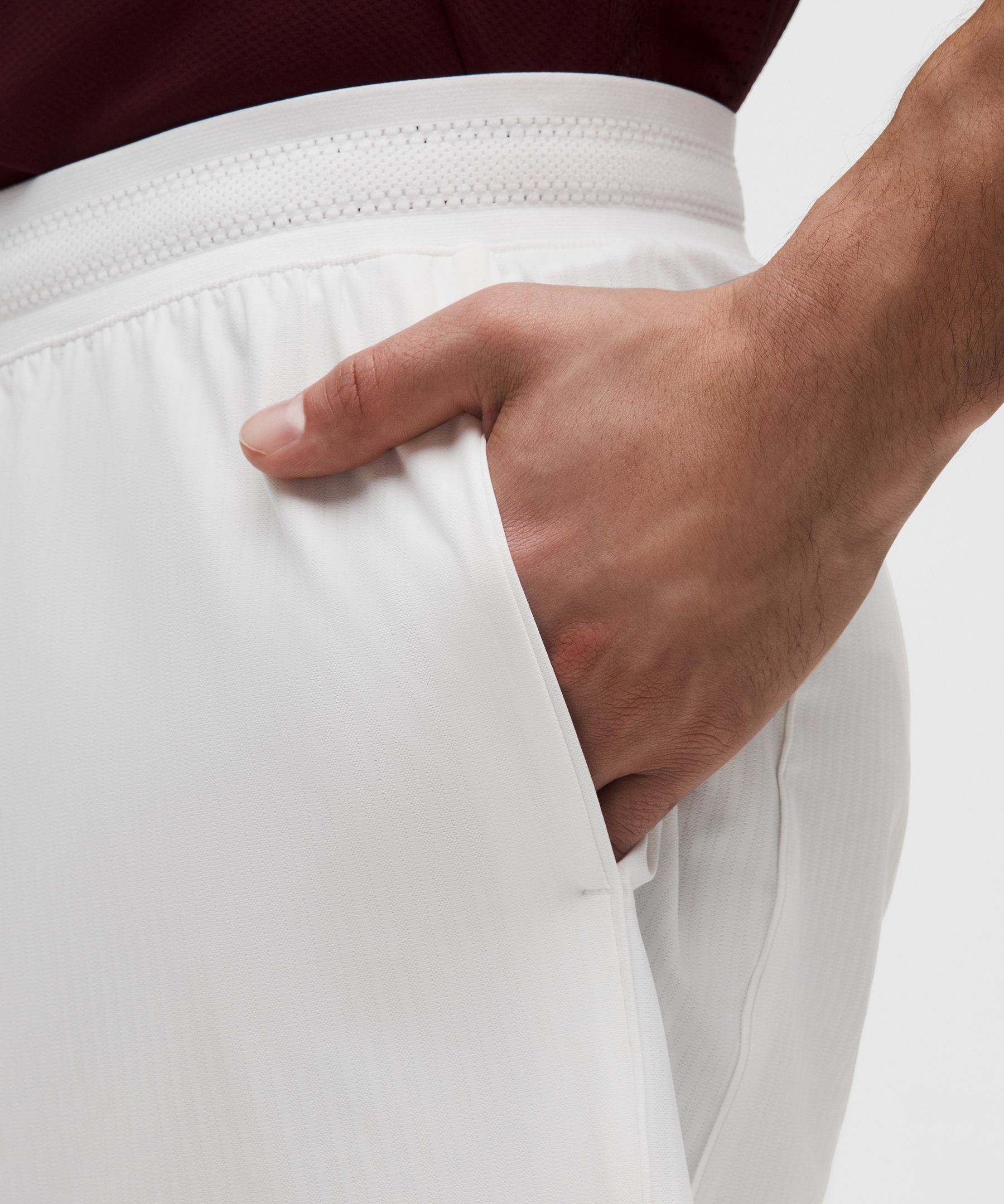 Striped Mesh Tennis Short 5"