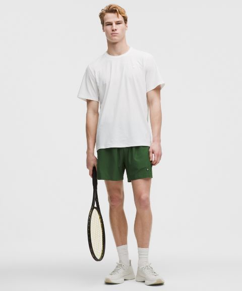 Lululemon Striped Mesh Tennis Short 5"