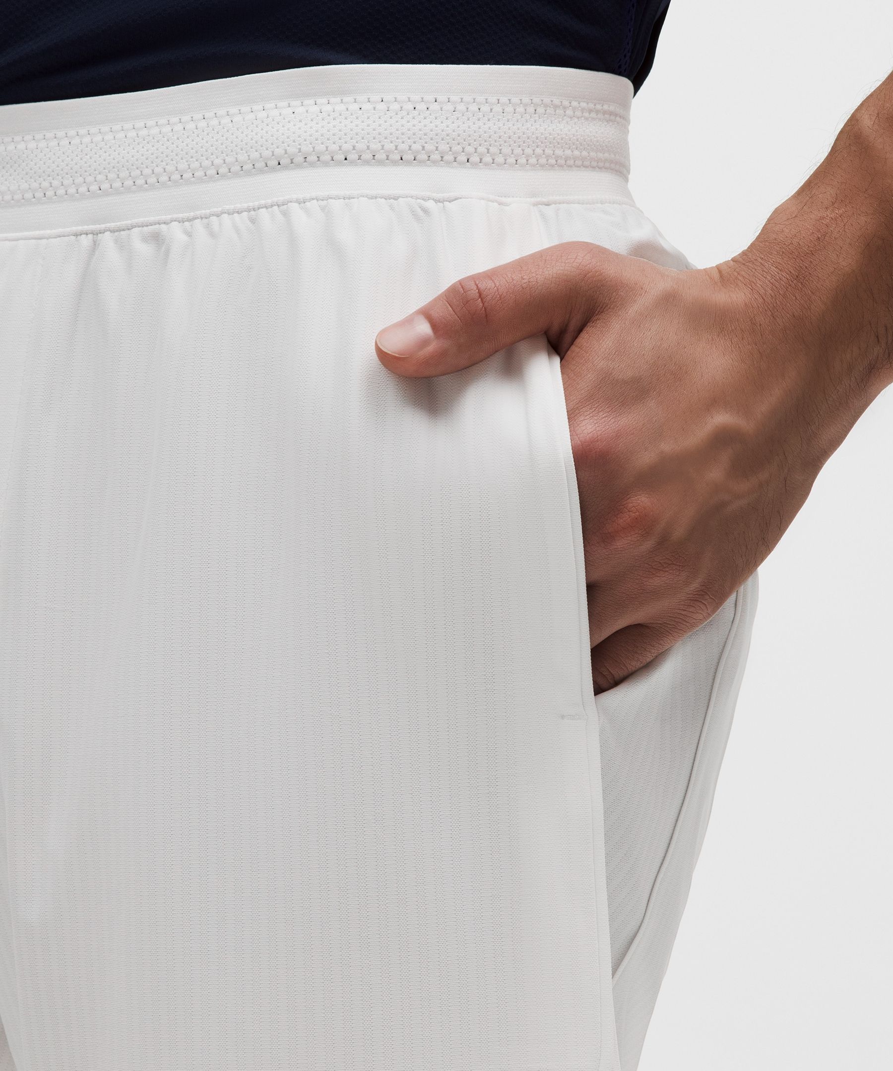 Striped Mesh Tennis Short 7"