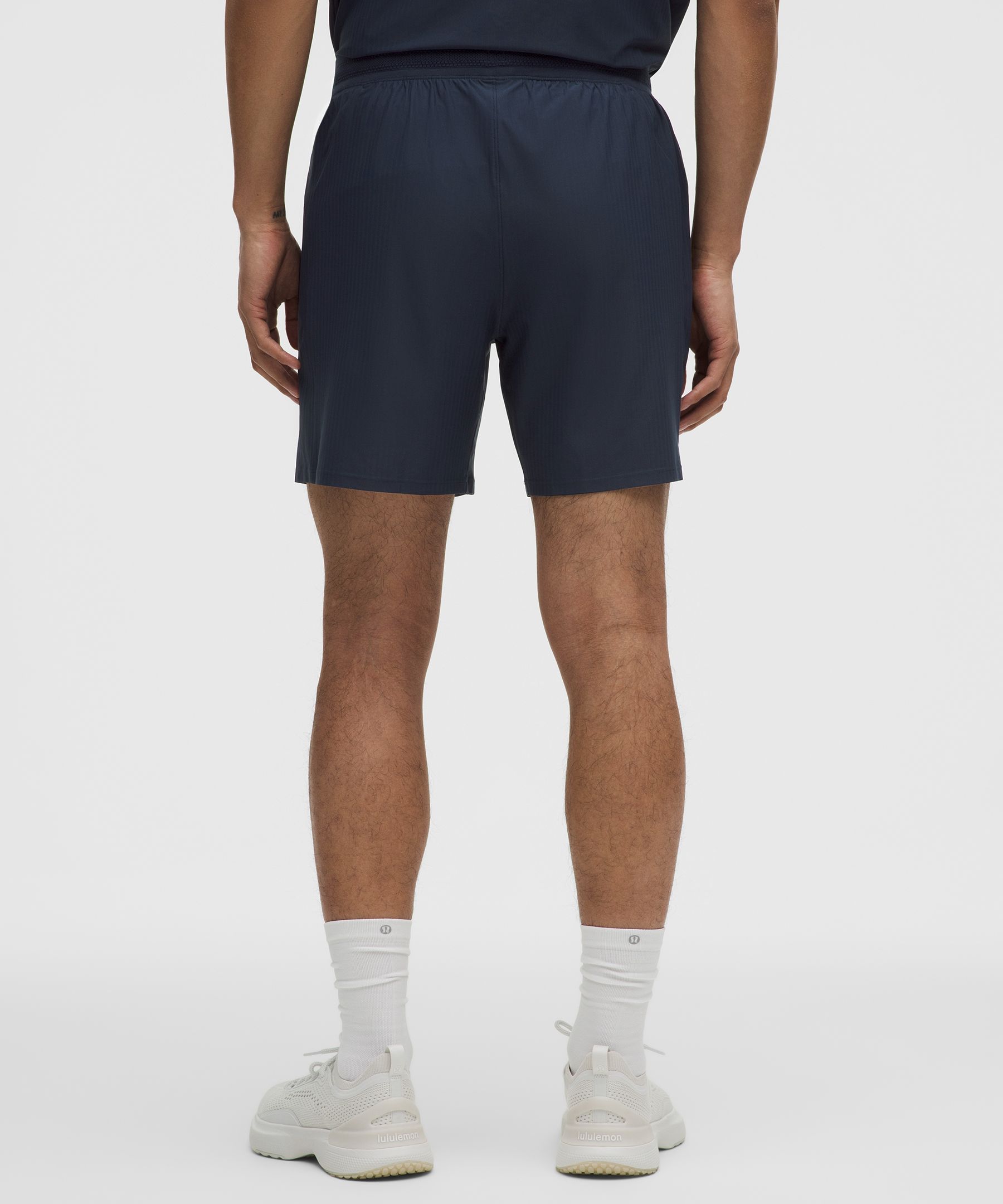 Striped Mesh Tennis Short 7"