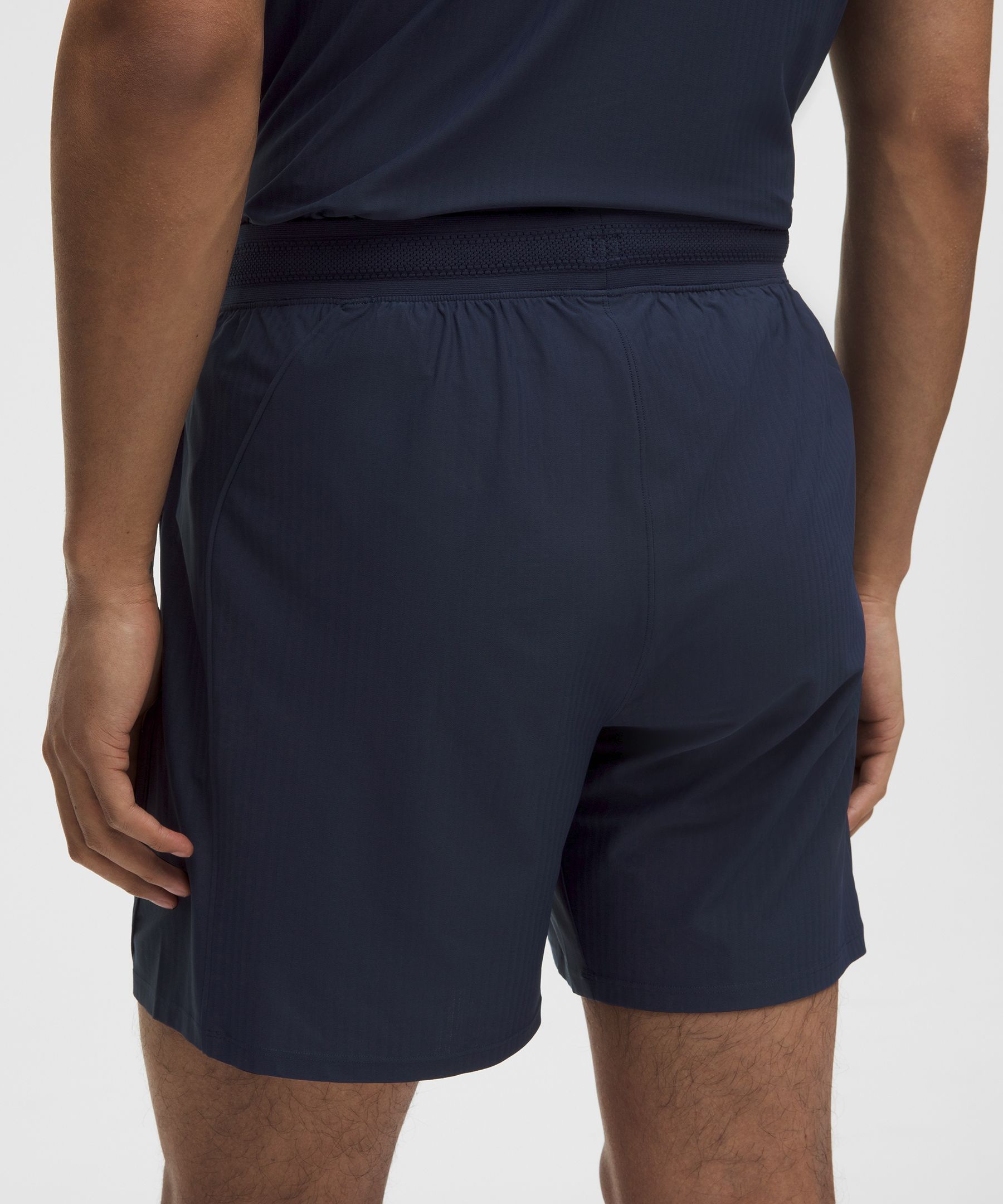 Striped Mesh Tennis Short 7"