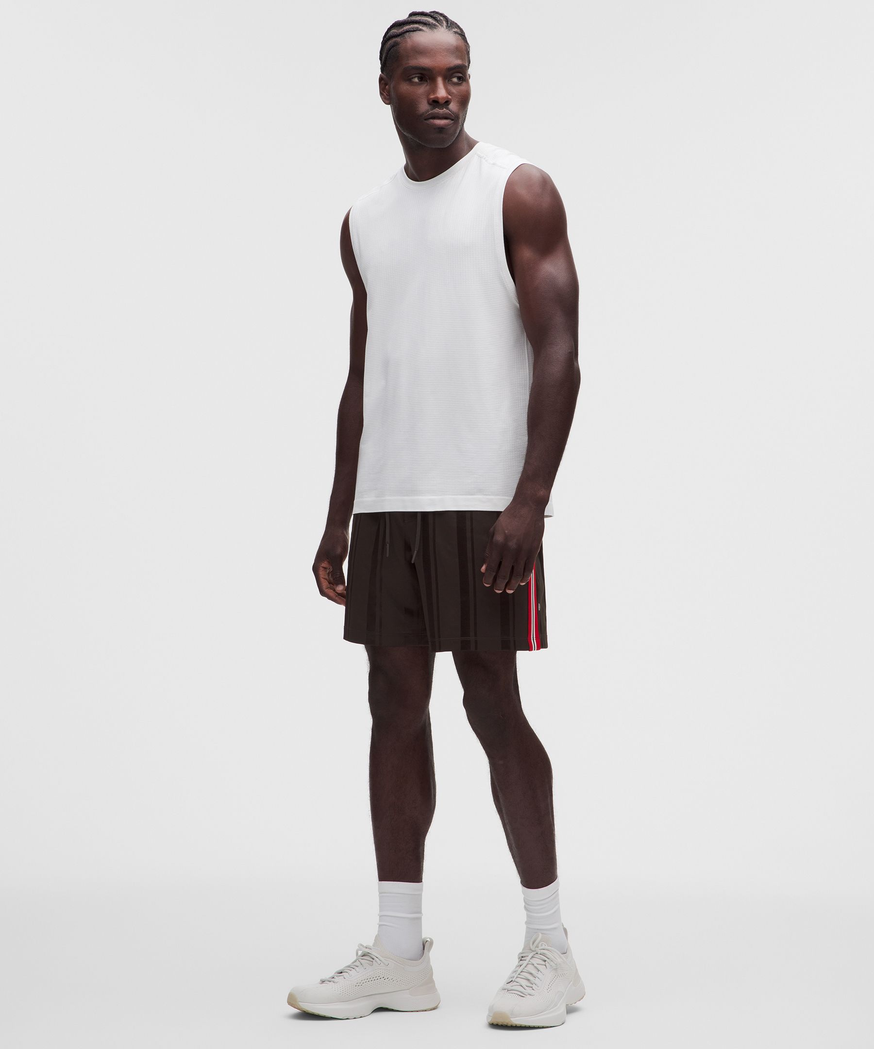 Knit Stripe Linerless Training Short 7"