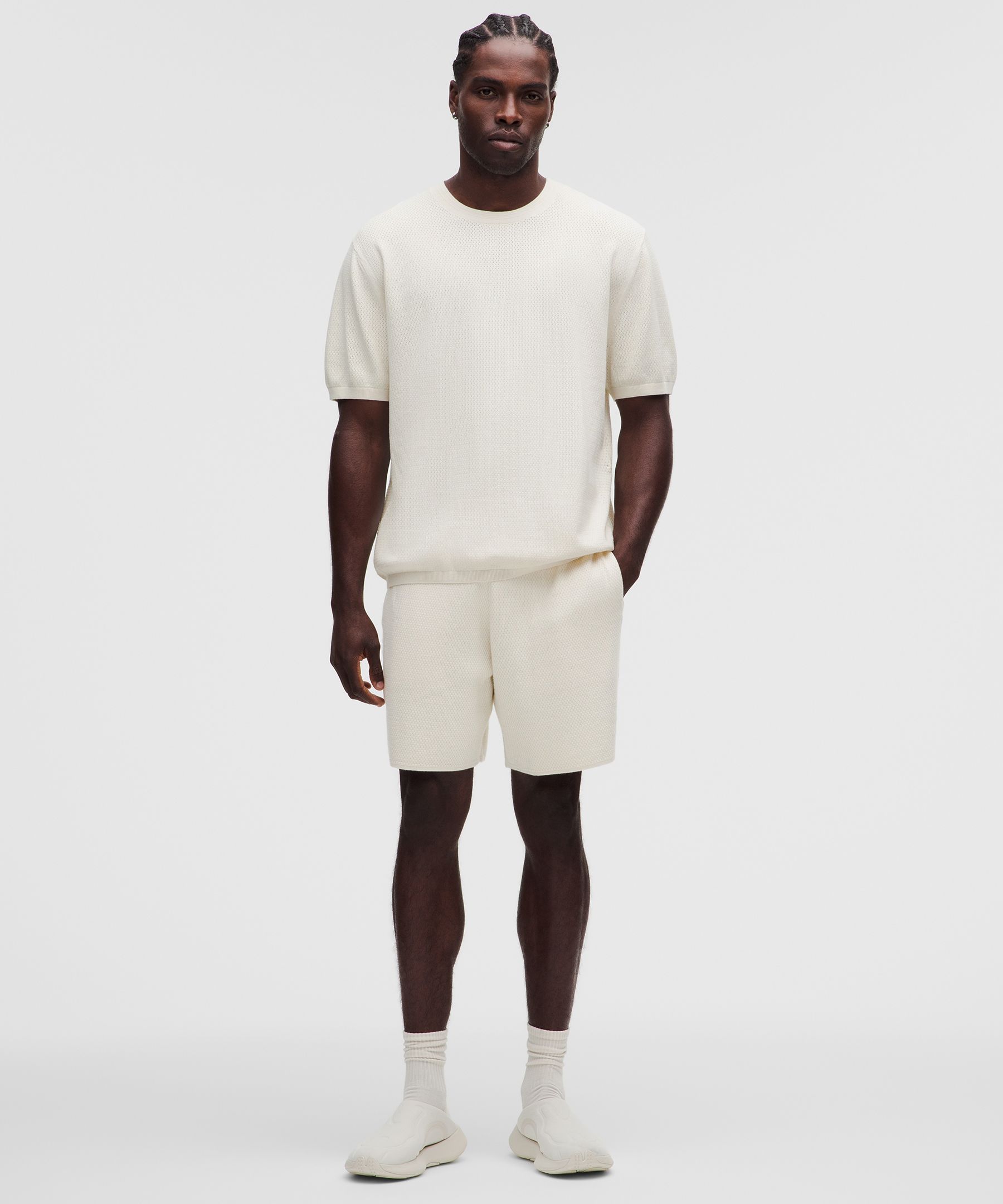 Cotton-Blend Knit Short 7"