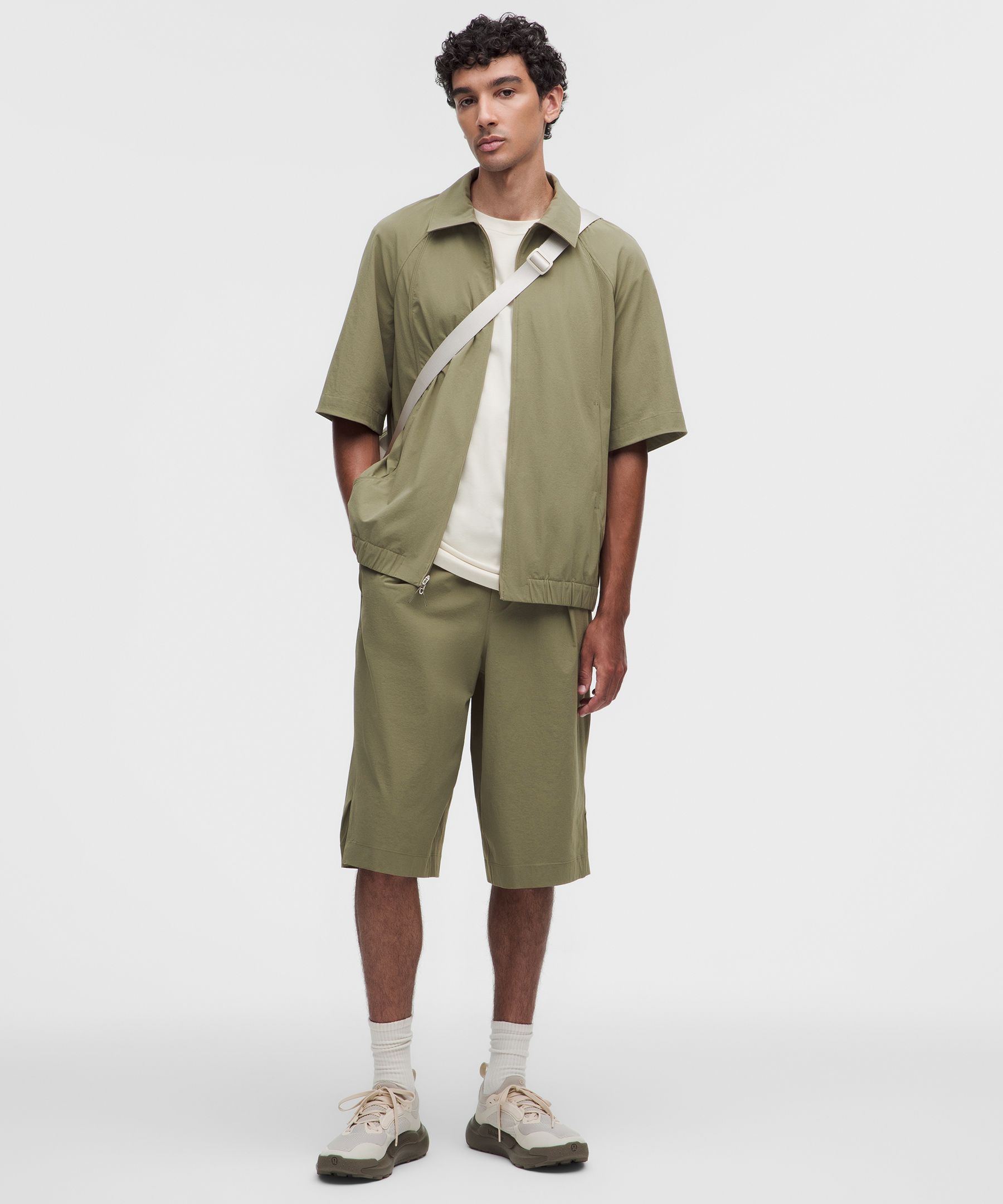 Stretch-Woven Knee-Length Short 14"
