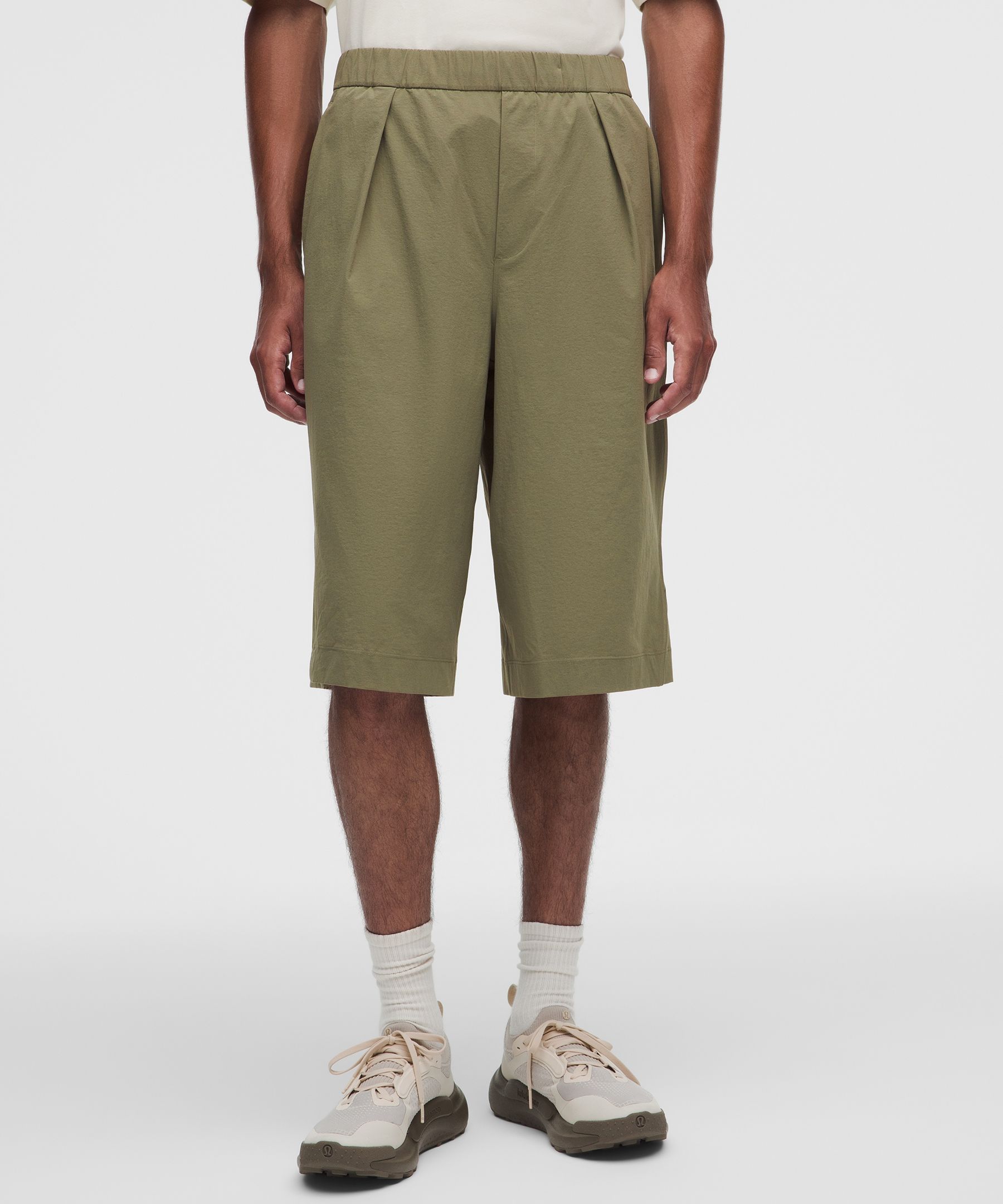 Stretch-Woven Knee-Length Short 14"
