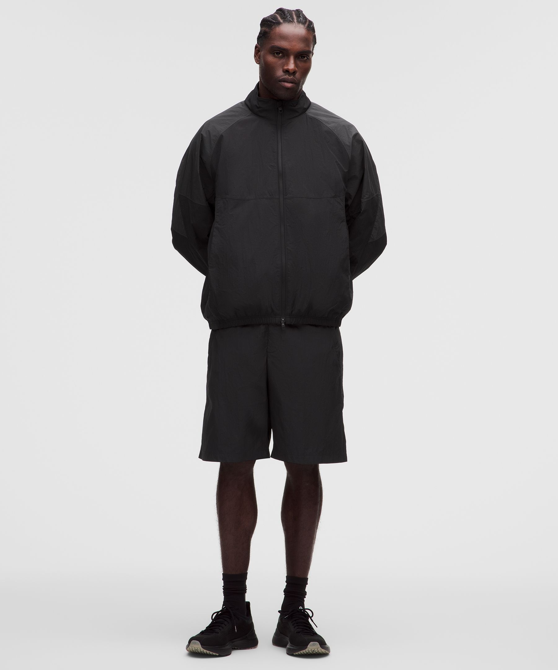 Nylon Relaxed Track Short 9"