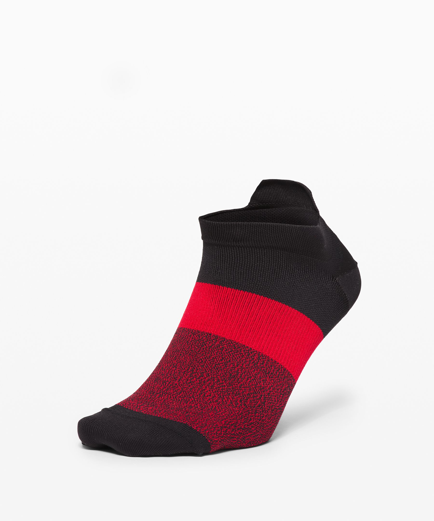 Lululemon Surge Tab Sock *silver In Black/black/dark Red