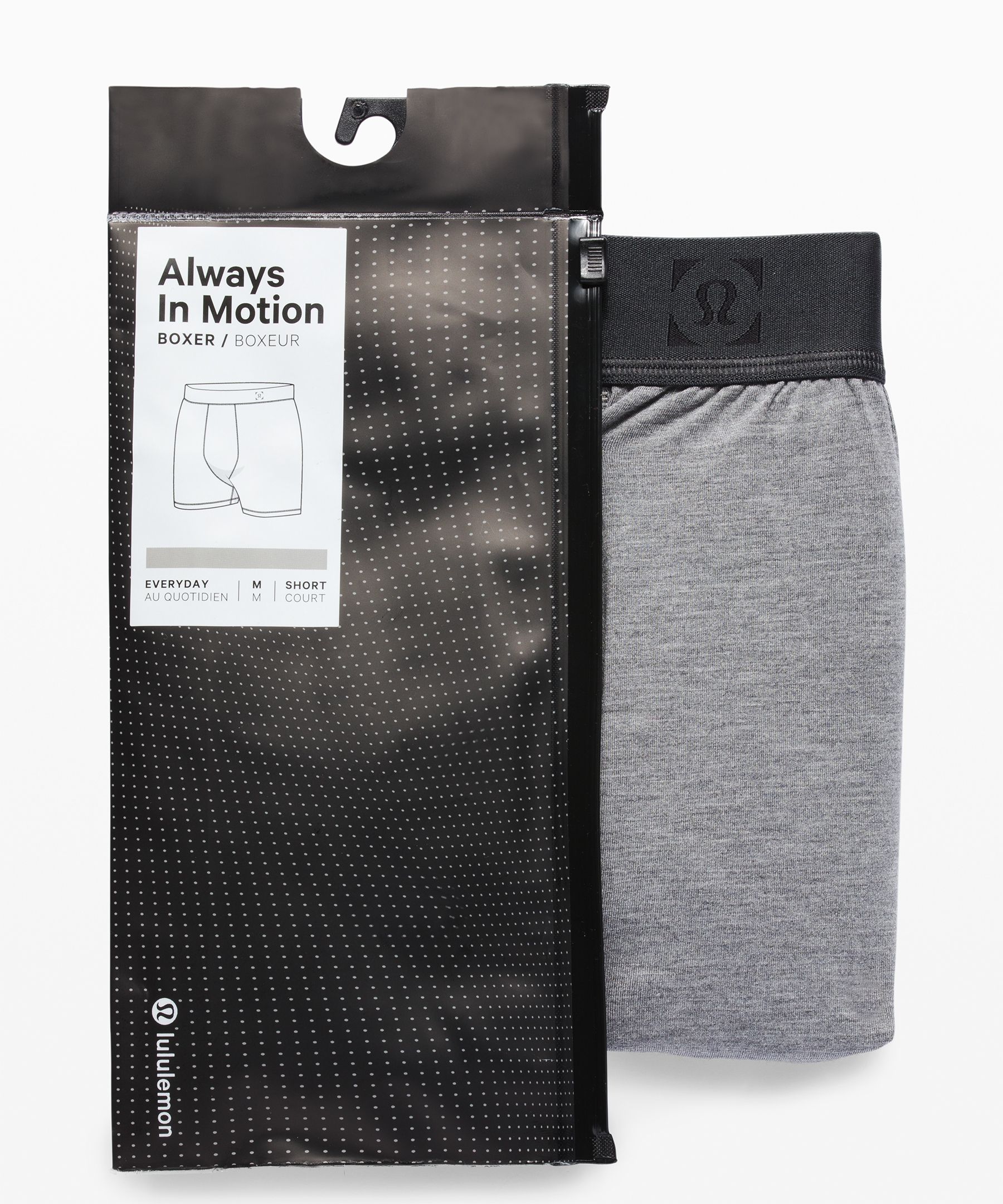 Lululemon Always In Motion Boxer 5" In Heathered Core Medium Grey