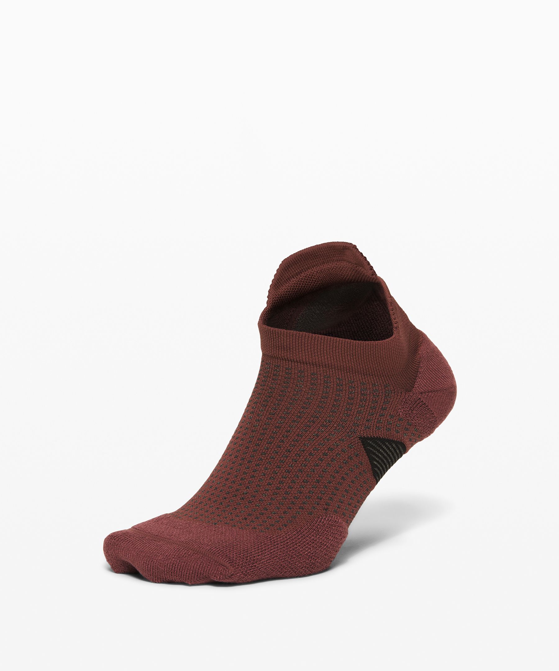 Lululemon T.h.e. Tab Sock *silver In Smoky Red/graphite Grey