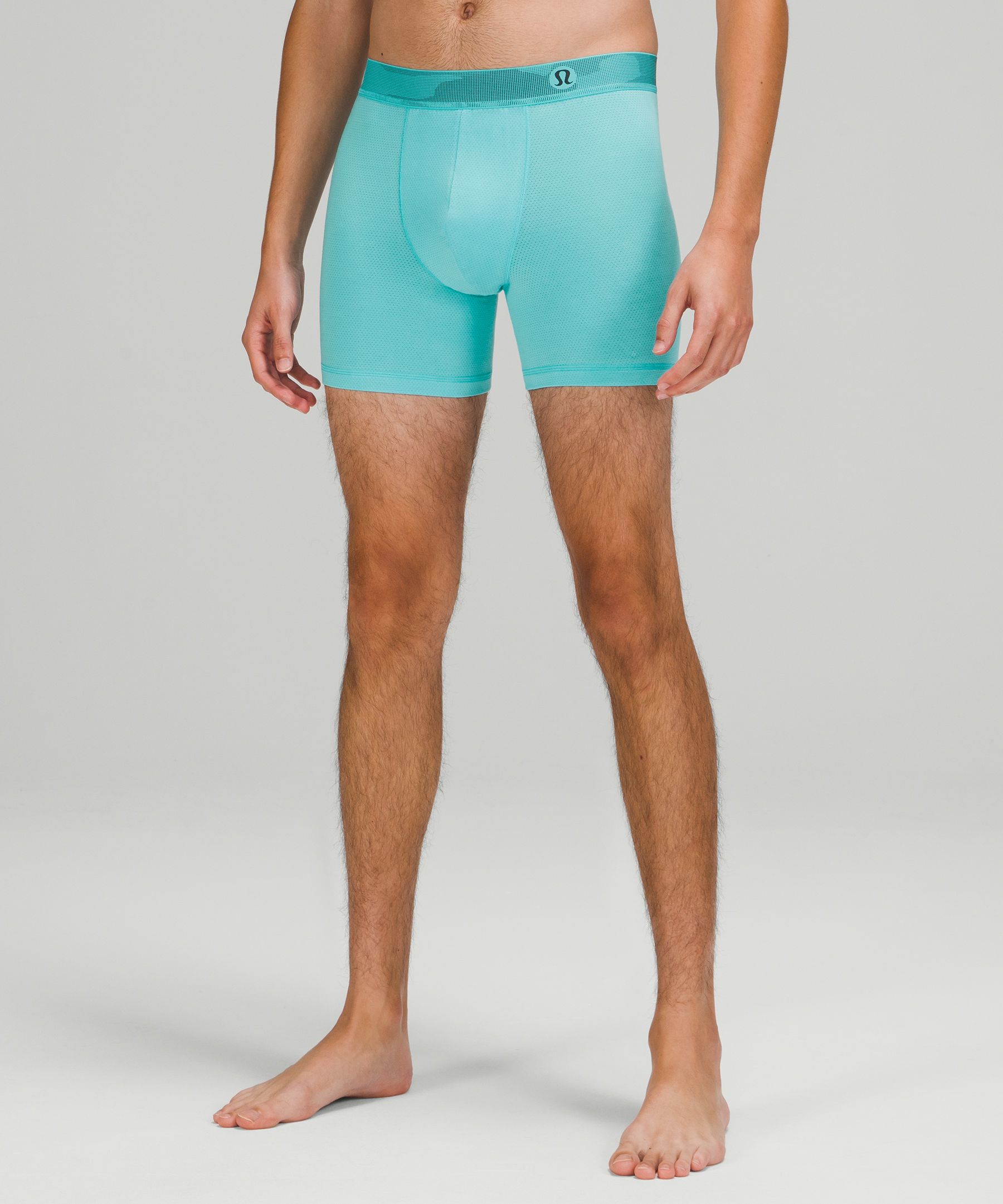 Lululemon Always In Motion Boxers Mesh 5" In Electric Turquoise