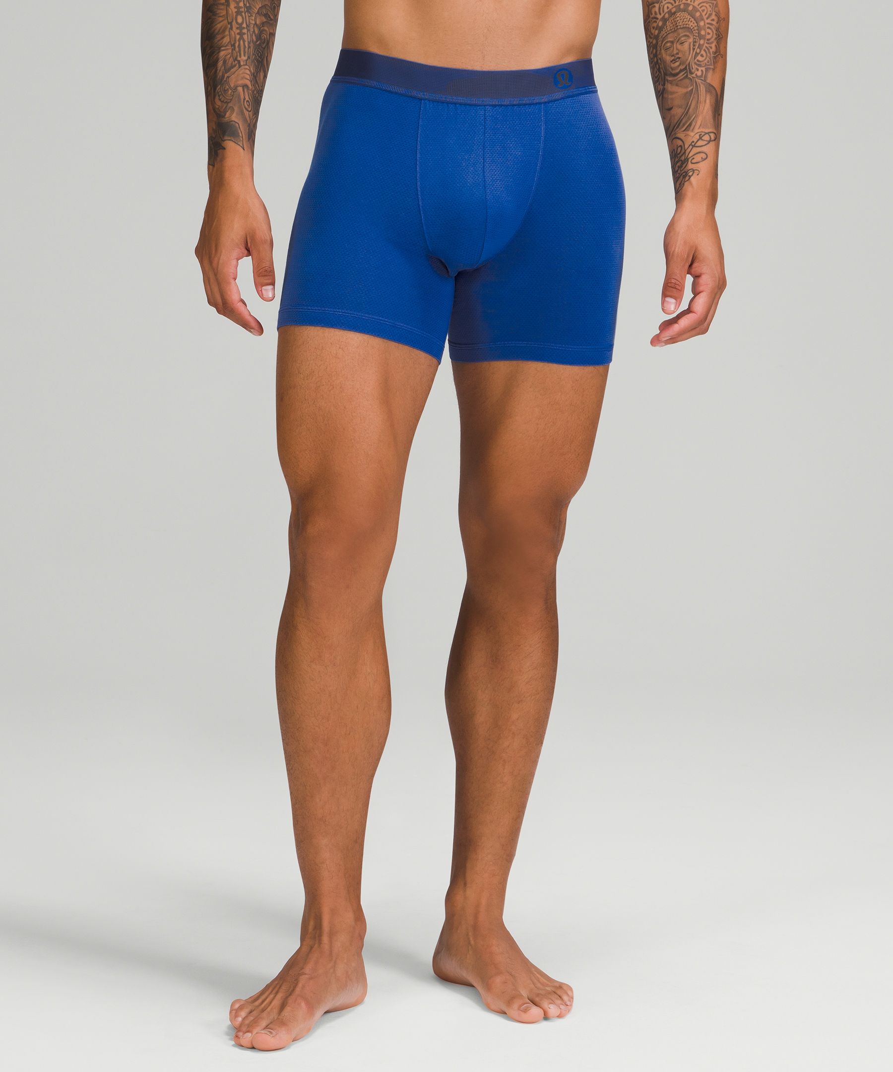 Lululemon Always In Motion Boxers Mesh 5" In Symphony Blue