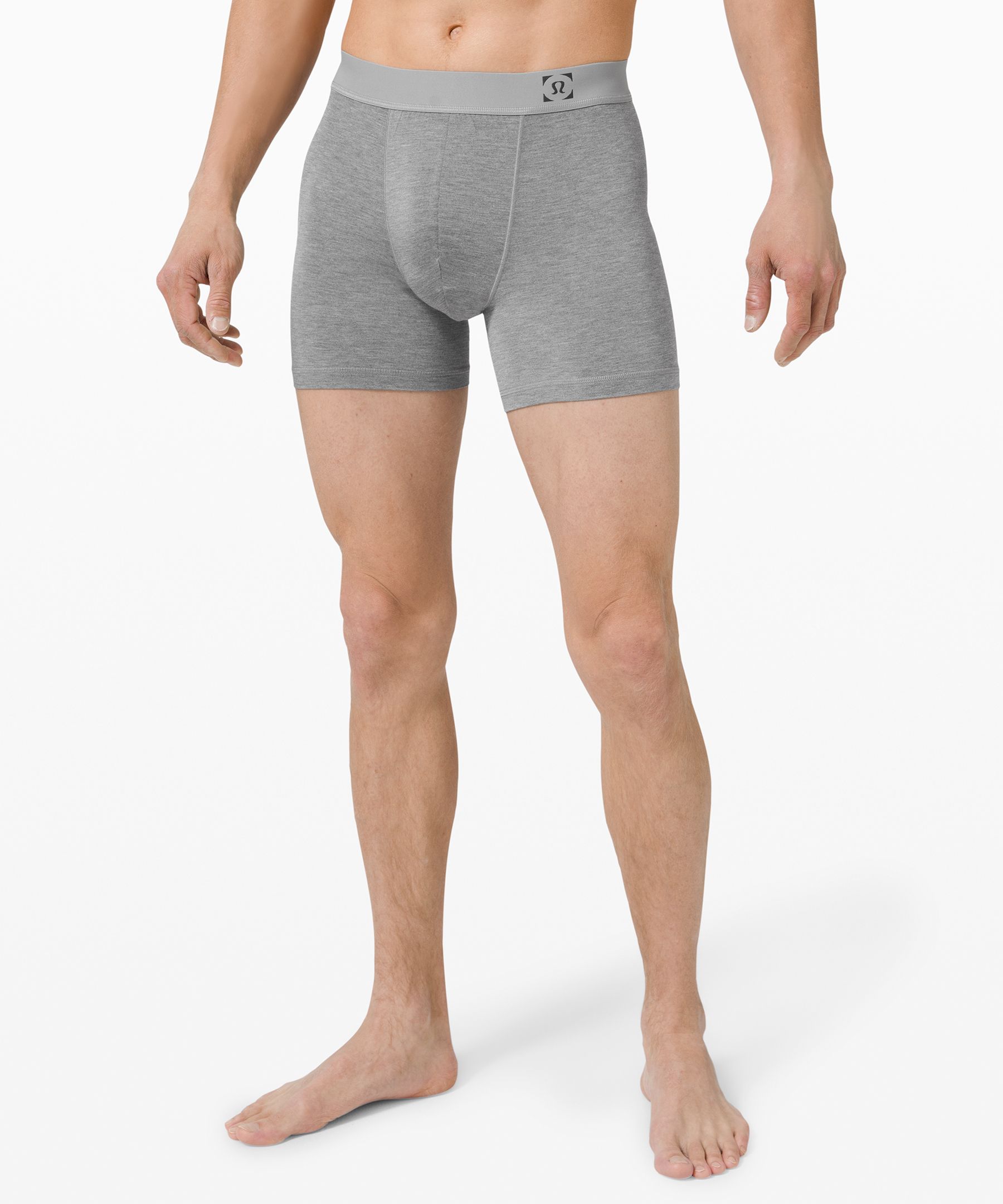 Lululemon Always In Motion Mesh Boxers 5 In Heathered Core Medium