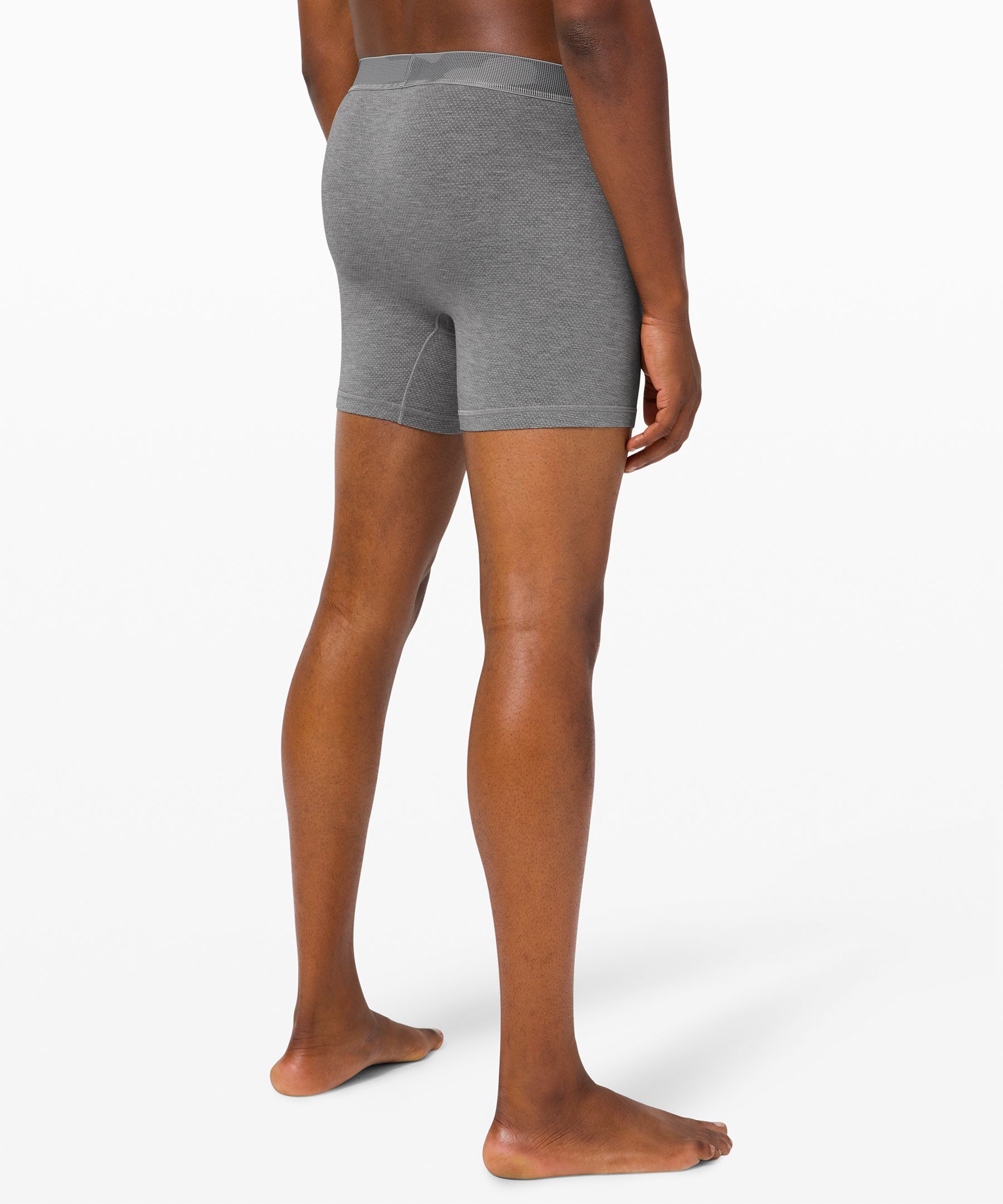 Lululemon Always In Motion Mesh Boxers 5 In Heathered Core Medium