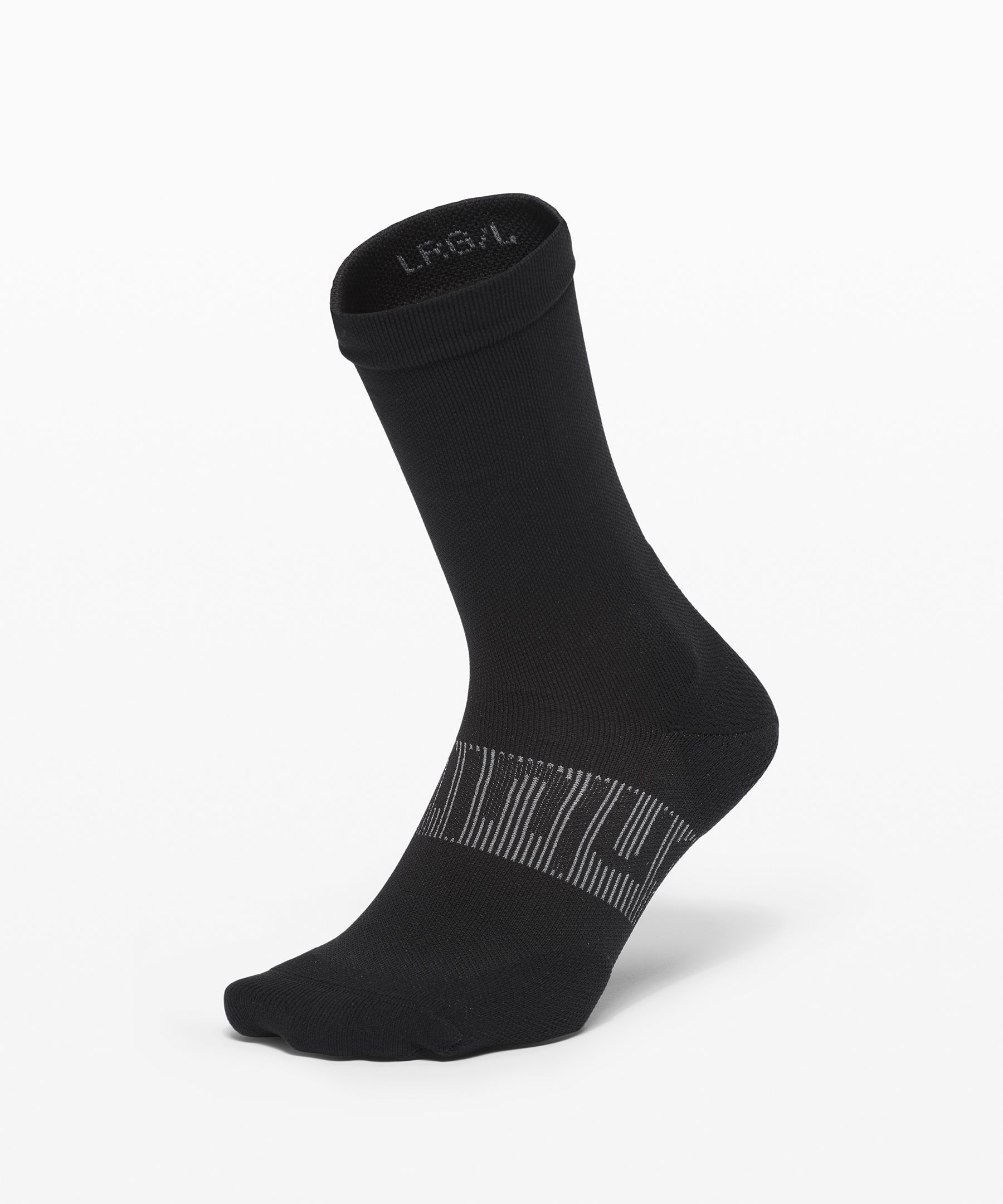 Lululemon Power Stride Crew Socks Anti-stink In Black