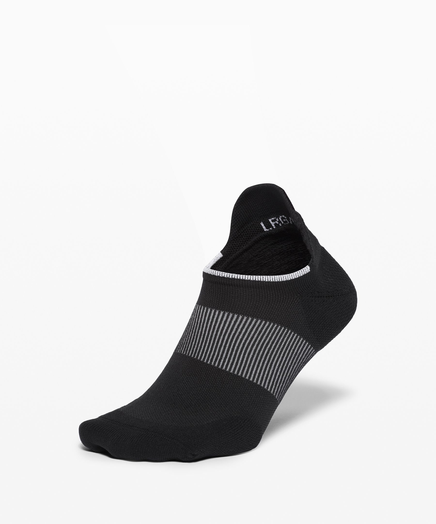 Lululemon Power Stride Tab Sock *stripe In Black