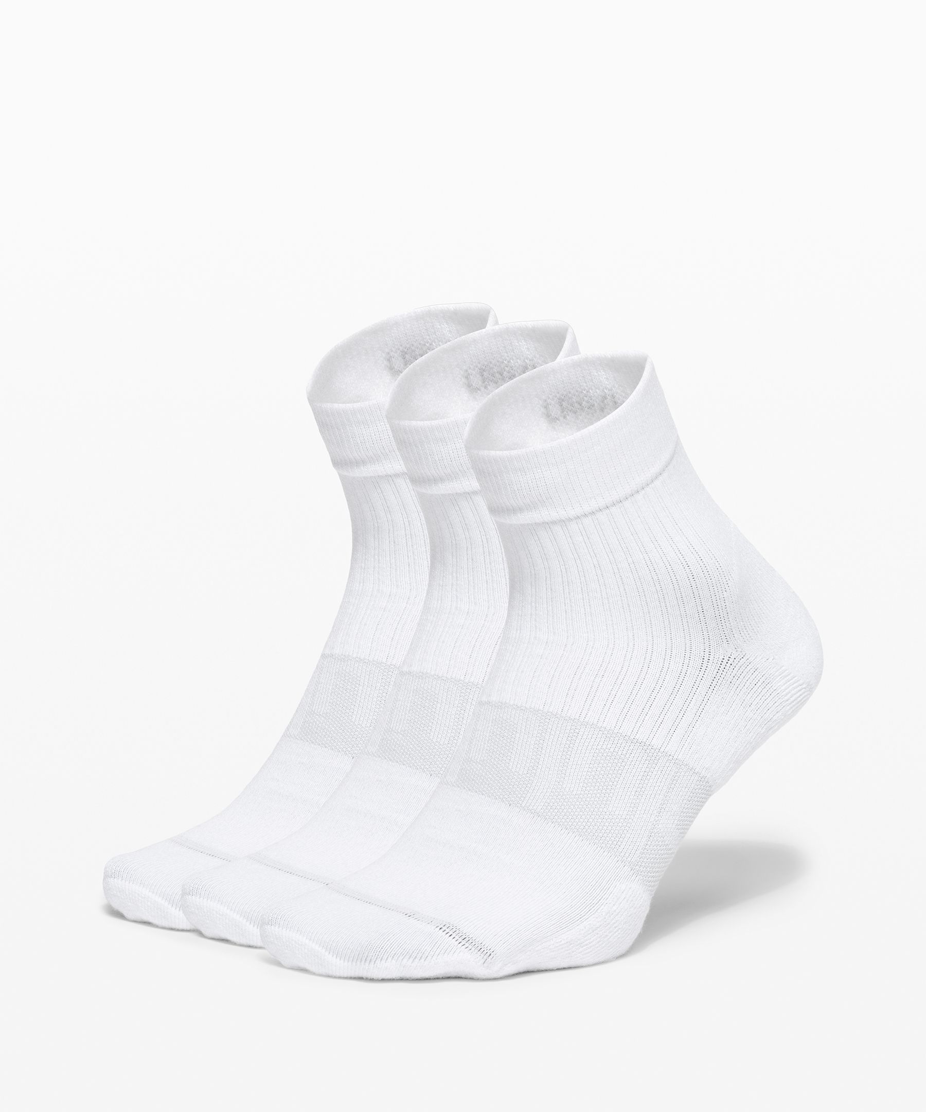 Lululemon Daily Stride Mid-crew Socks 3 Pack In White