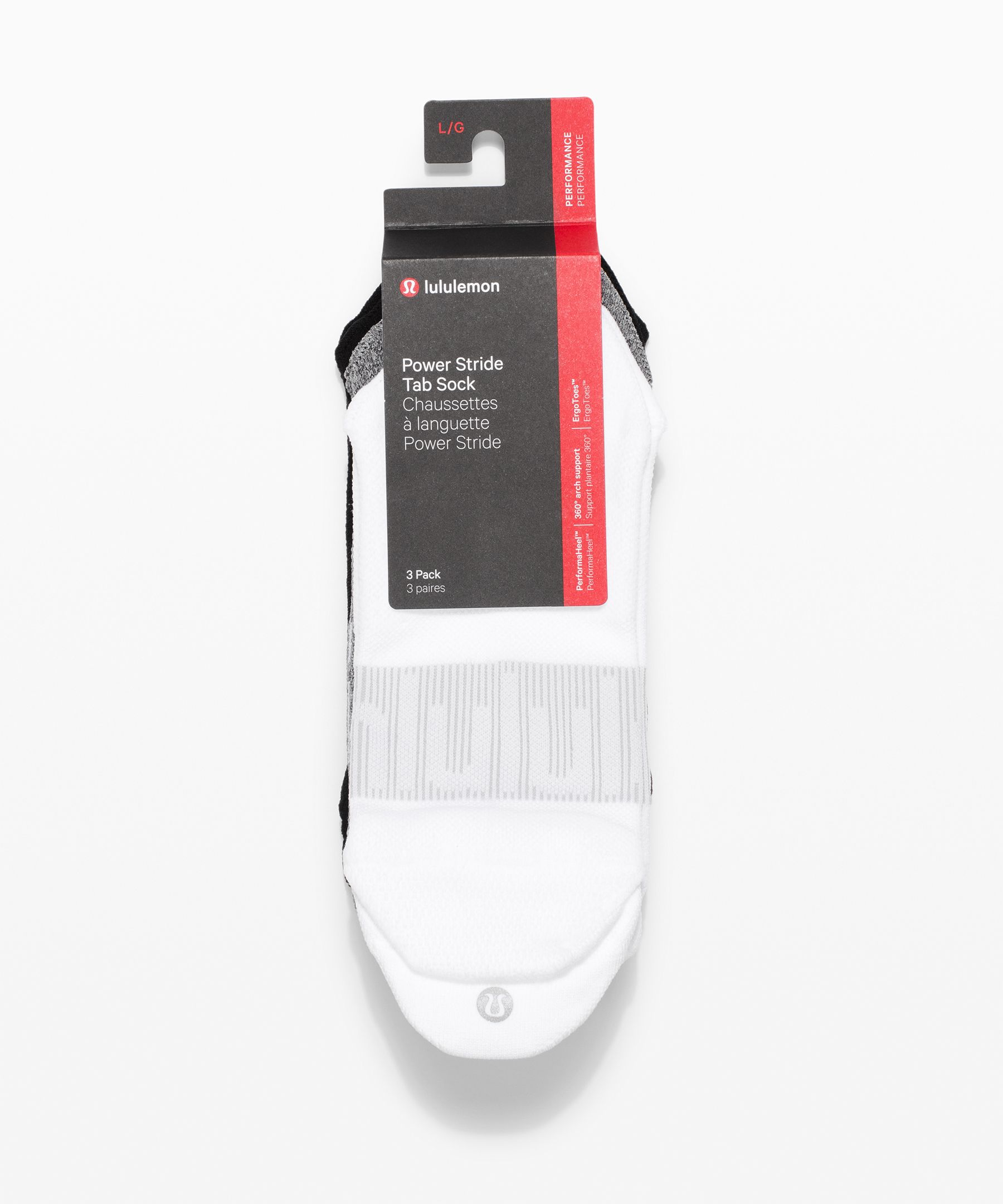 Shop Lululemon Power Stride Tab Socks 3 Pack