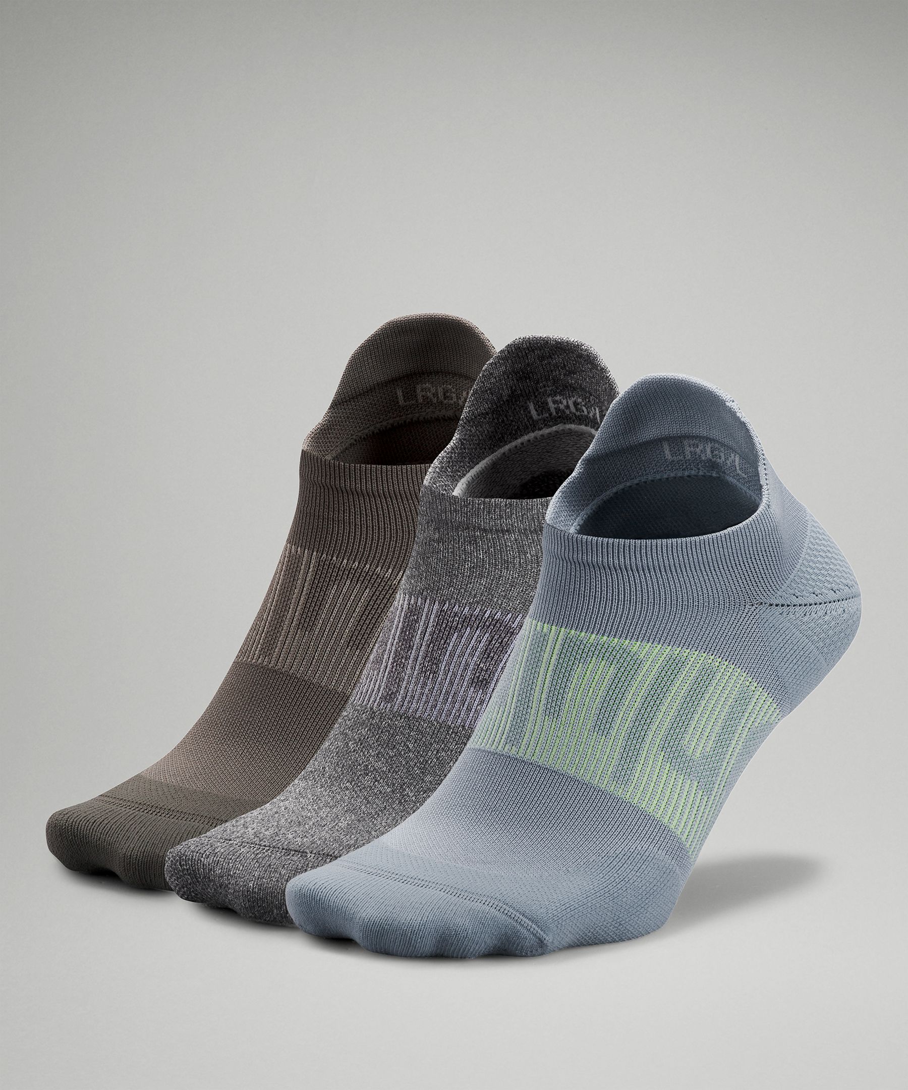 Lululemon Power Stride Tab Socks 3 Pack In Chambray/heathered Grey/grey Sage