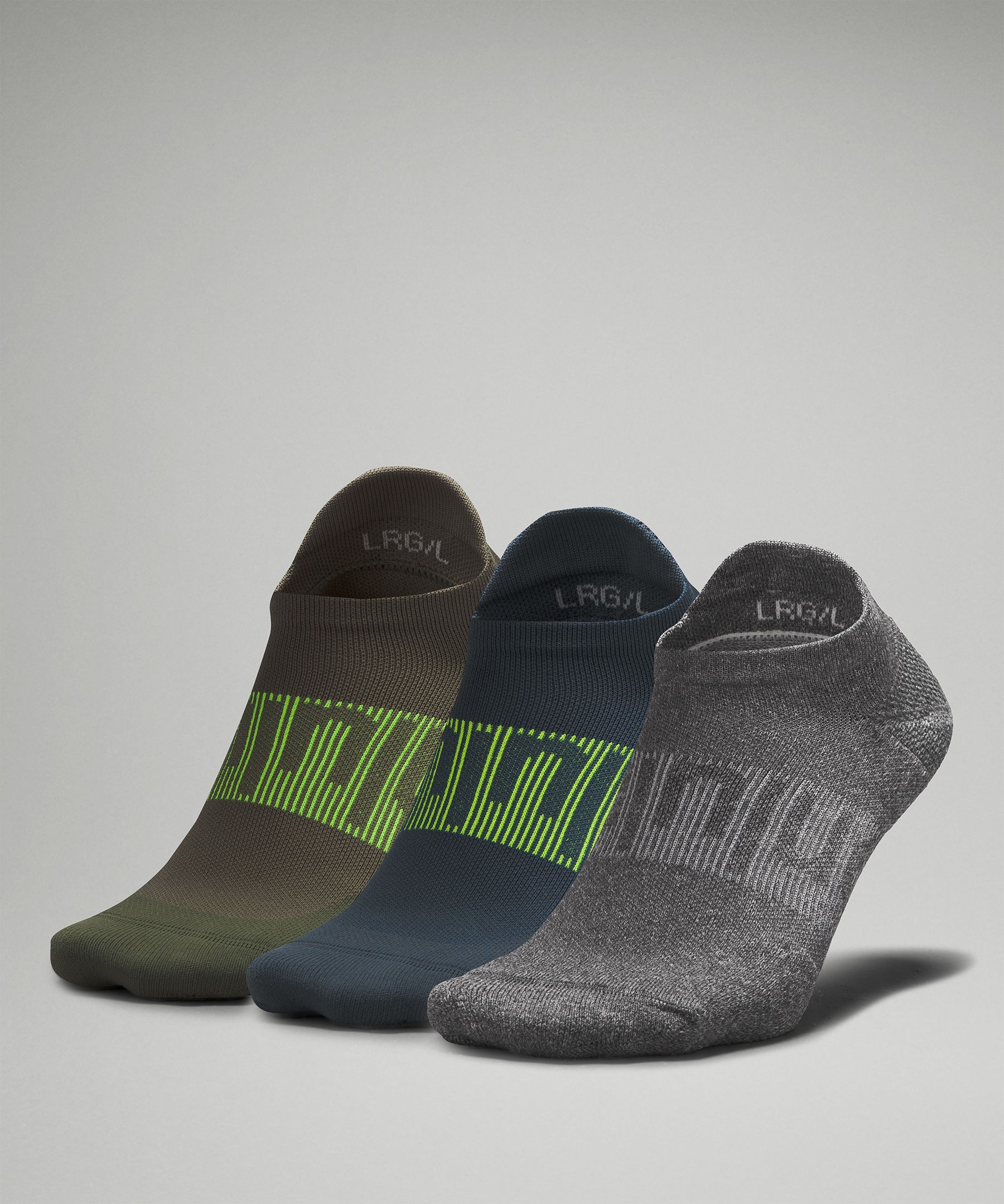 LULULEMON Three-Pack Power Stride Stretch-Knit Socks for Men