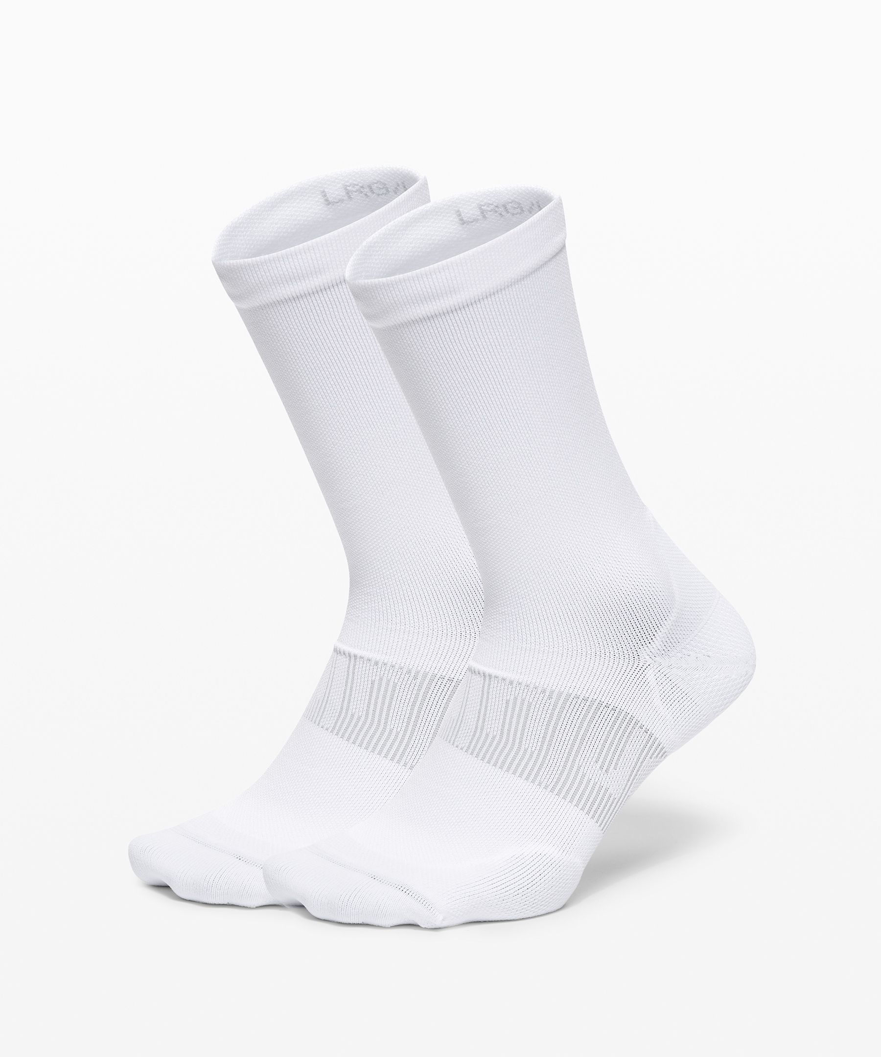 Lululemon Power Stride Crew Socks 2 Pack In White