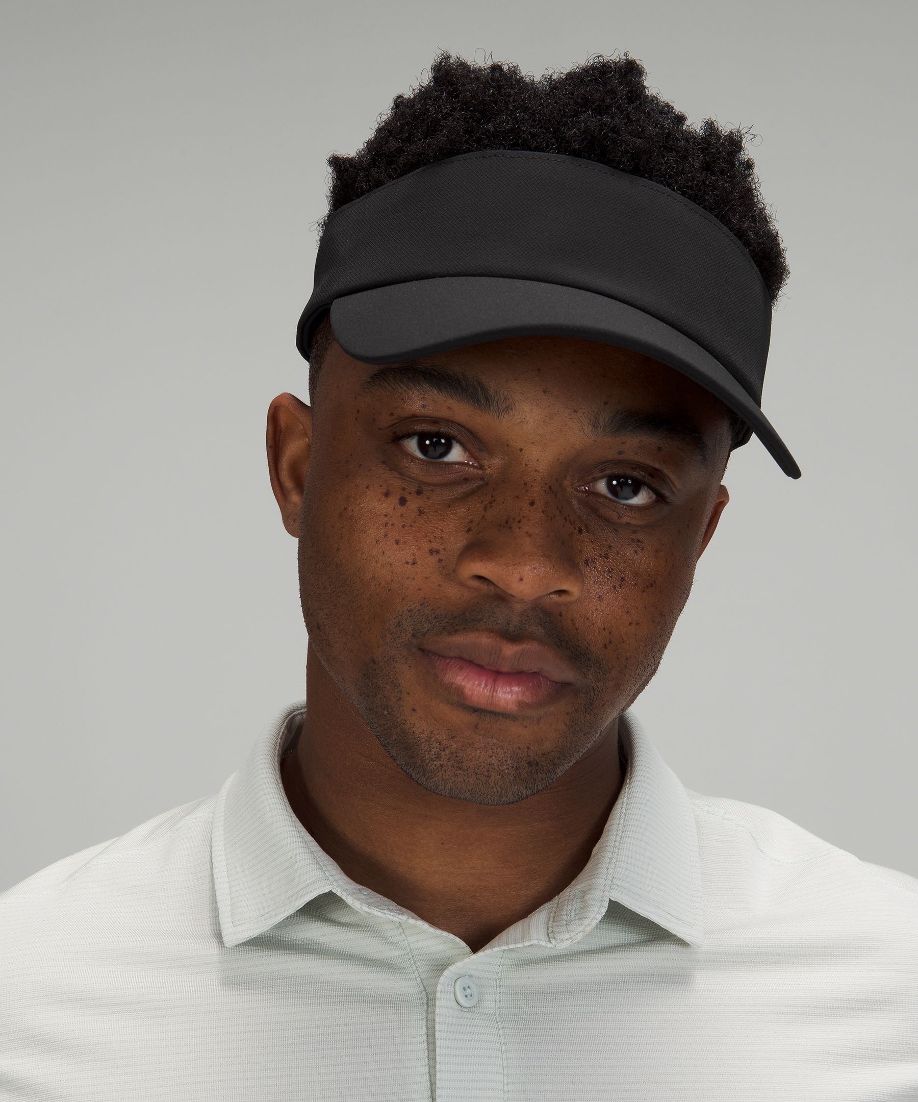 Man wearing cheap visor