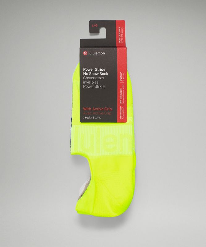 Power Stride No-Show Sock with Active Grip   *3 Pack
