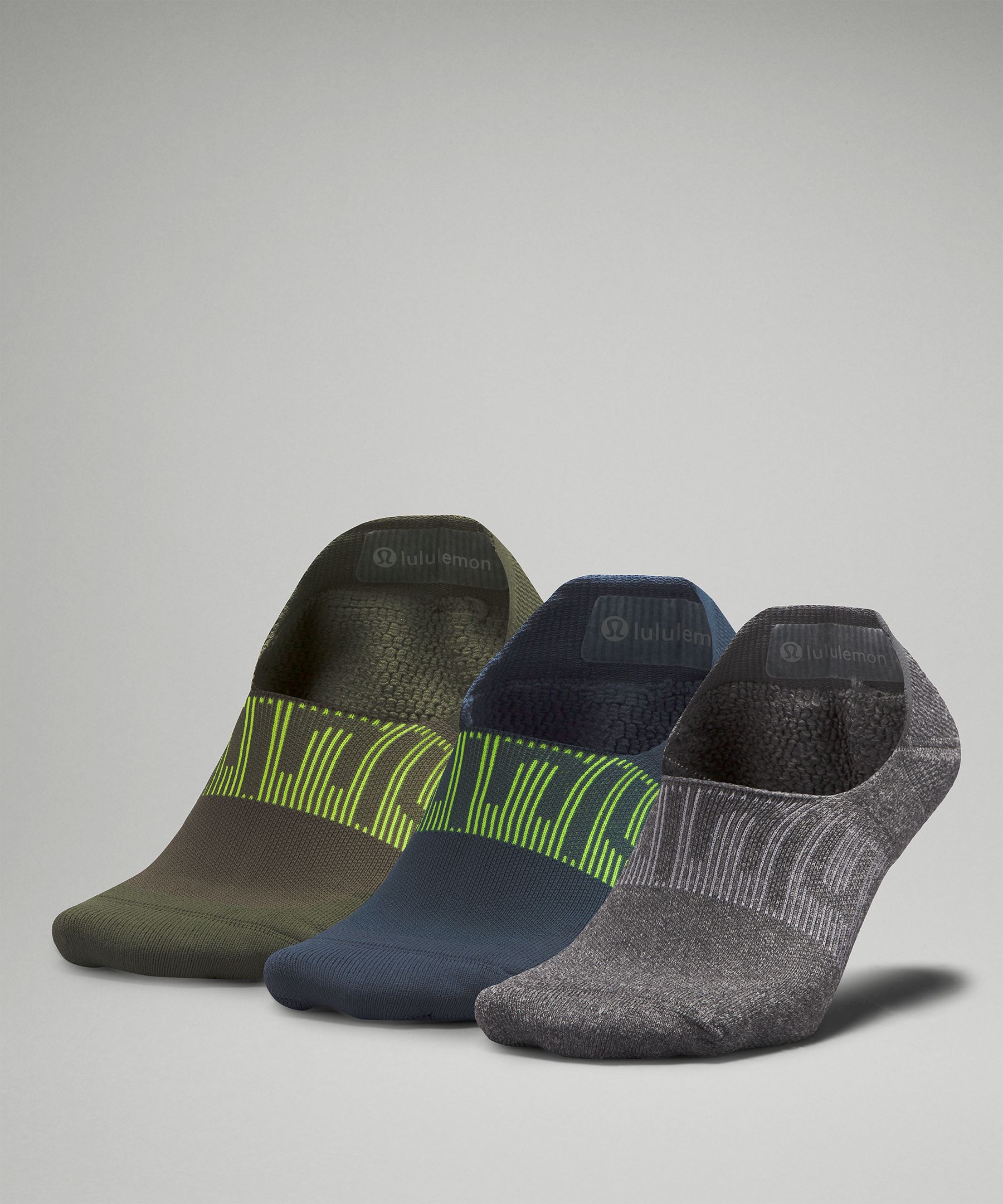 Lululemon Power Stride No-show Socks With Active Grip 3 Pack