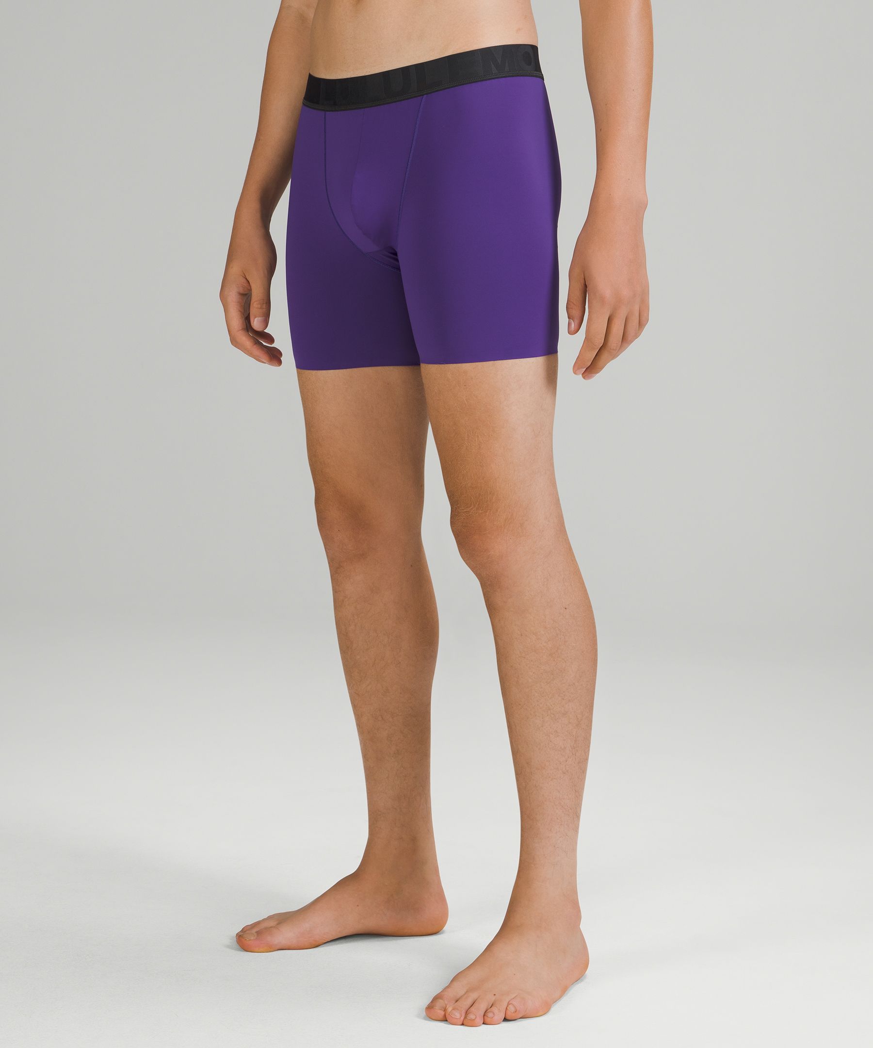 Lululemon Built To Move Long Boxers 7" In Petrol Purple