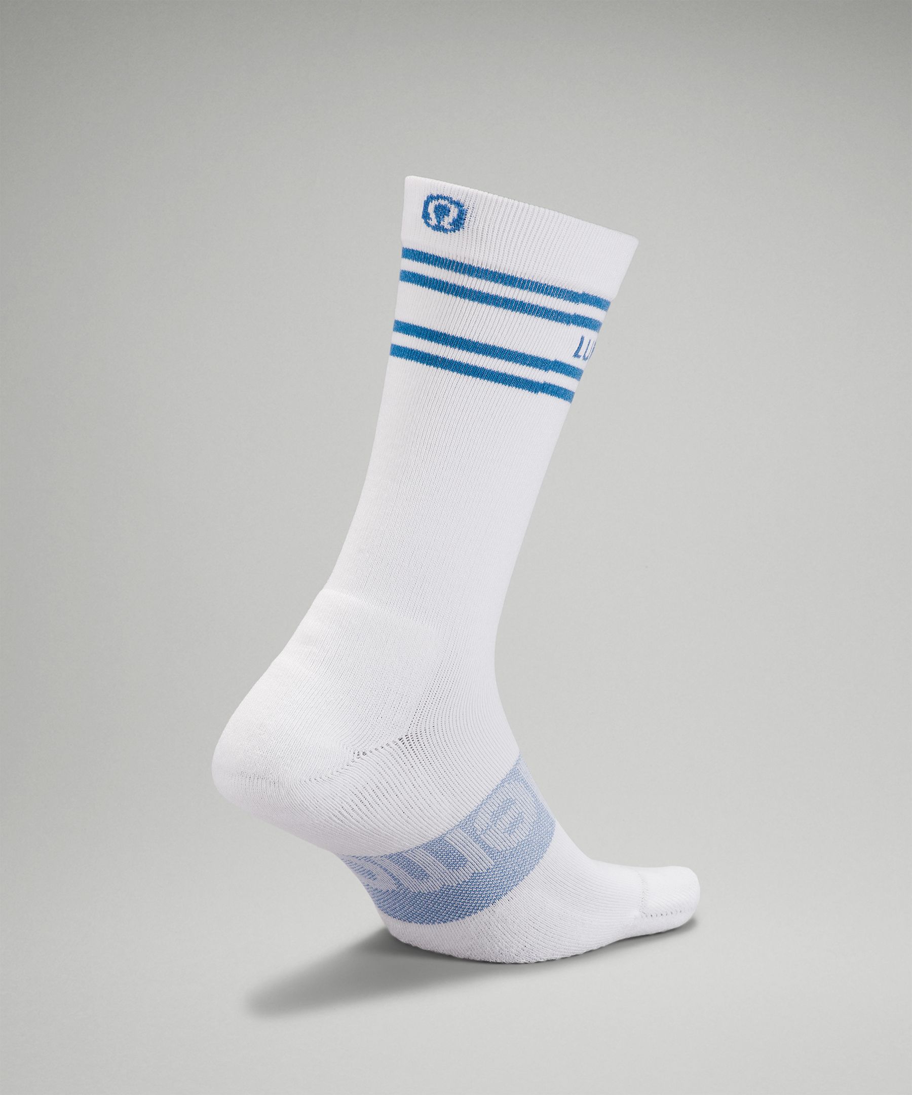 Men's Daily Stride Crew Sock Stripe lululemon *Wordmark, Men's Socks