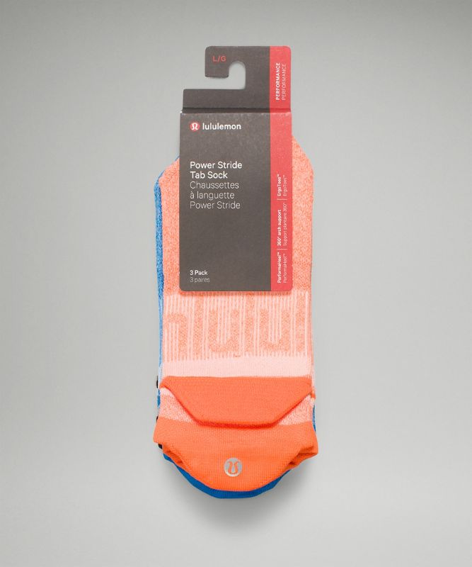 Power Stride Tab Sock 3 Pack *Multi-Colour